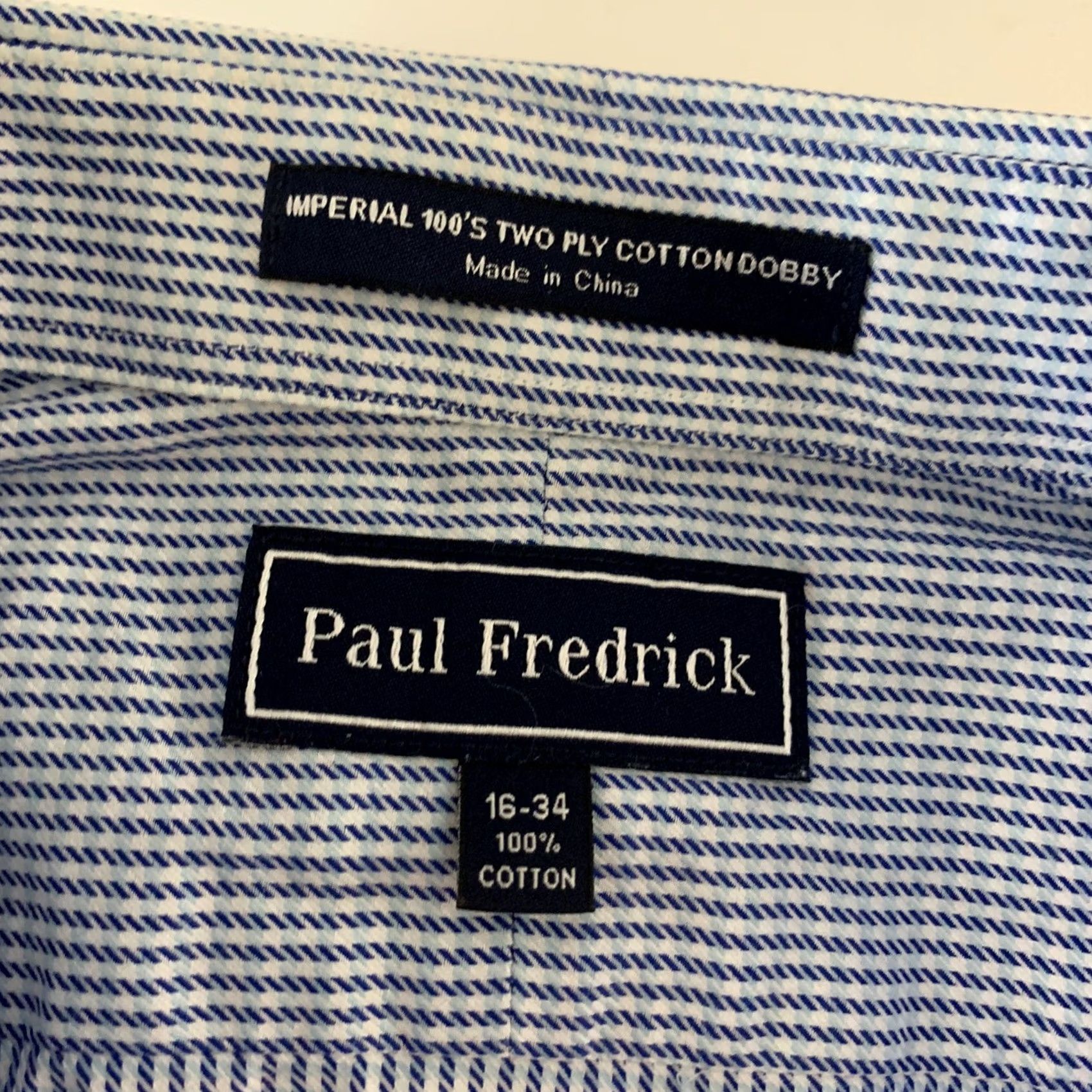 Vintage Paul Fredrick Long Sleeve Plaid Button Front Shirt Men's Size 16 34 Blue Size US L / EU 52-54 / 3 - 2 Thumbnail