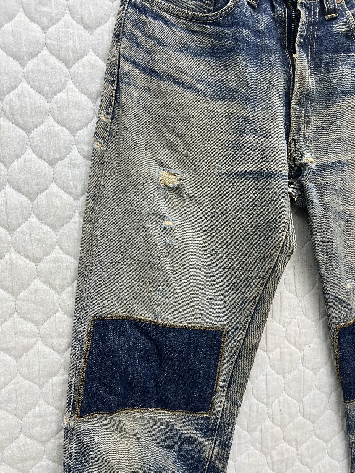 Sugar Cane 🔥🔥🔥RARE VTG SUGAR CANE DISTRESSED SELVEDGE DENIM Size US 29 - 4 Thumbnail