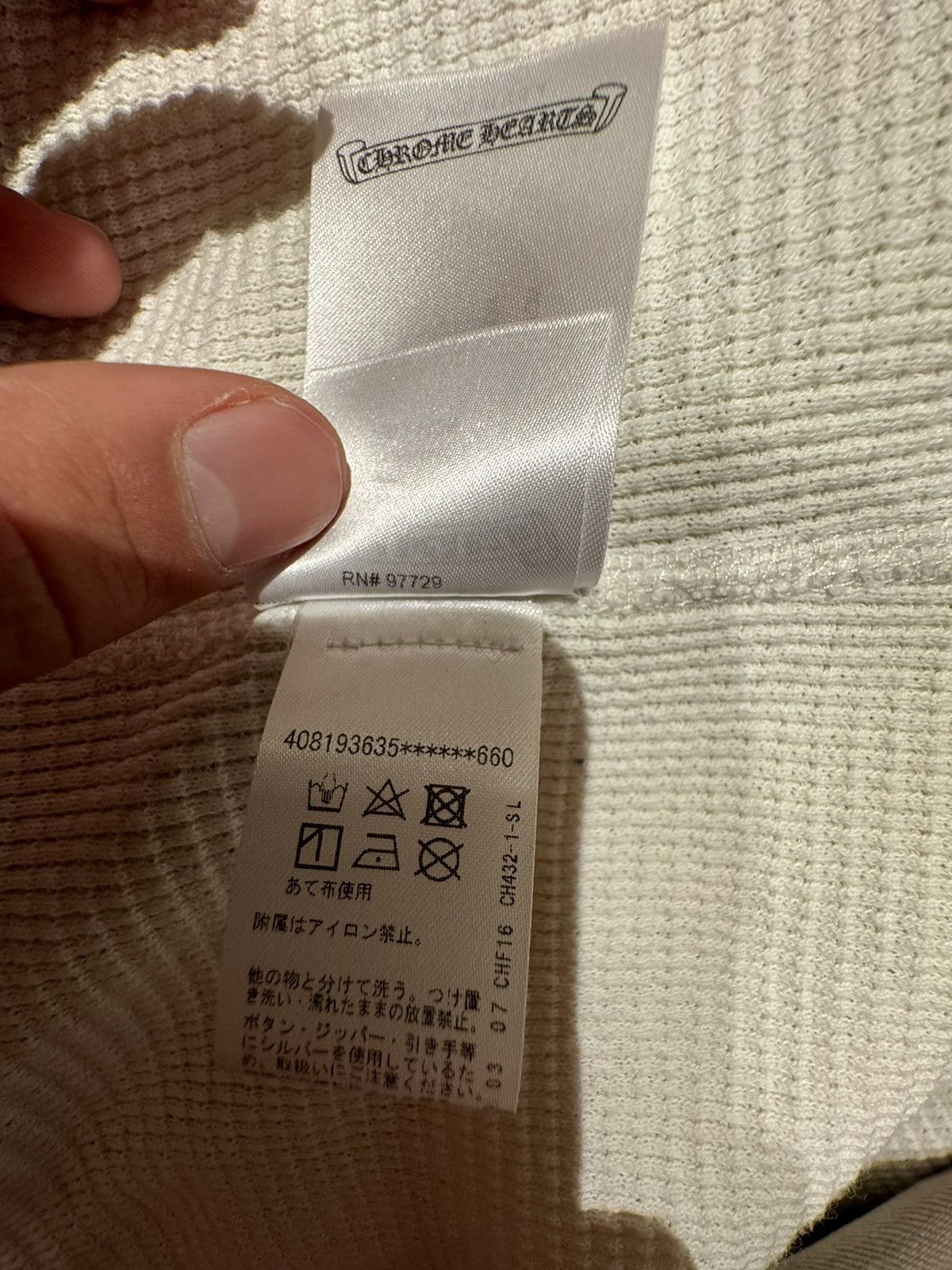 Chrome Hearts CHROME HEARTS X MATTY BOY THERMAL ZIP HOODIE Size US XL / EU 56 / 4 - 8 Thumbnail