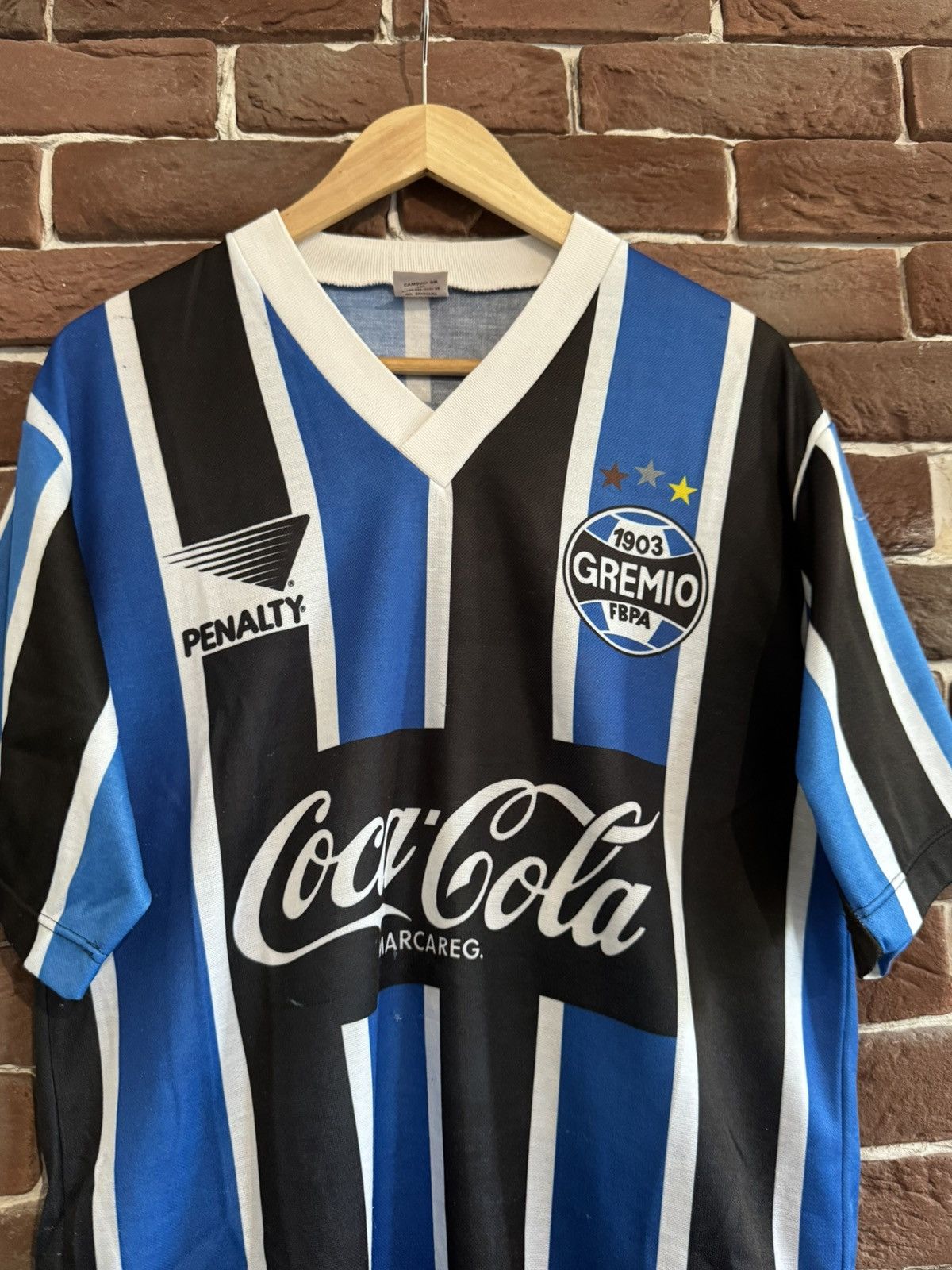 Penalty × Vintage Rare Vintage 1992/93 Gremio Home Football Soccer Jersey L Size US L / EU 52-54 / 3 - 4 Thumbnail