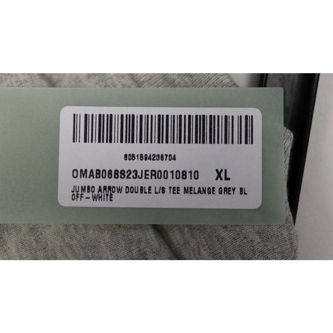Off-White o1rshd1 Q:2 / DUP /Jumbo Arrow Double Long Sleeve Tee Grey Size US XL / EU 56 / 4 - 8 Thumbnail