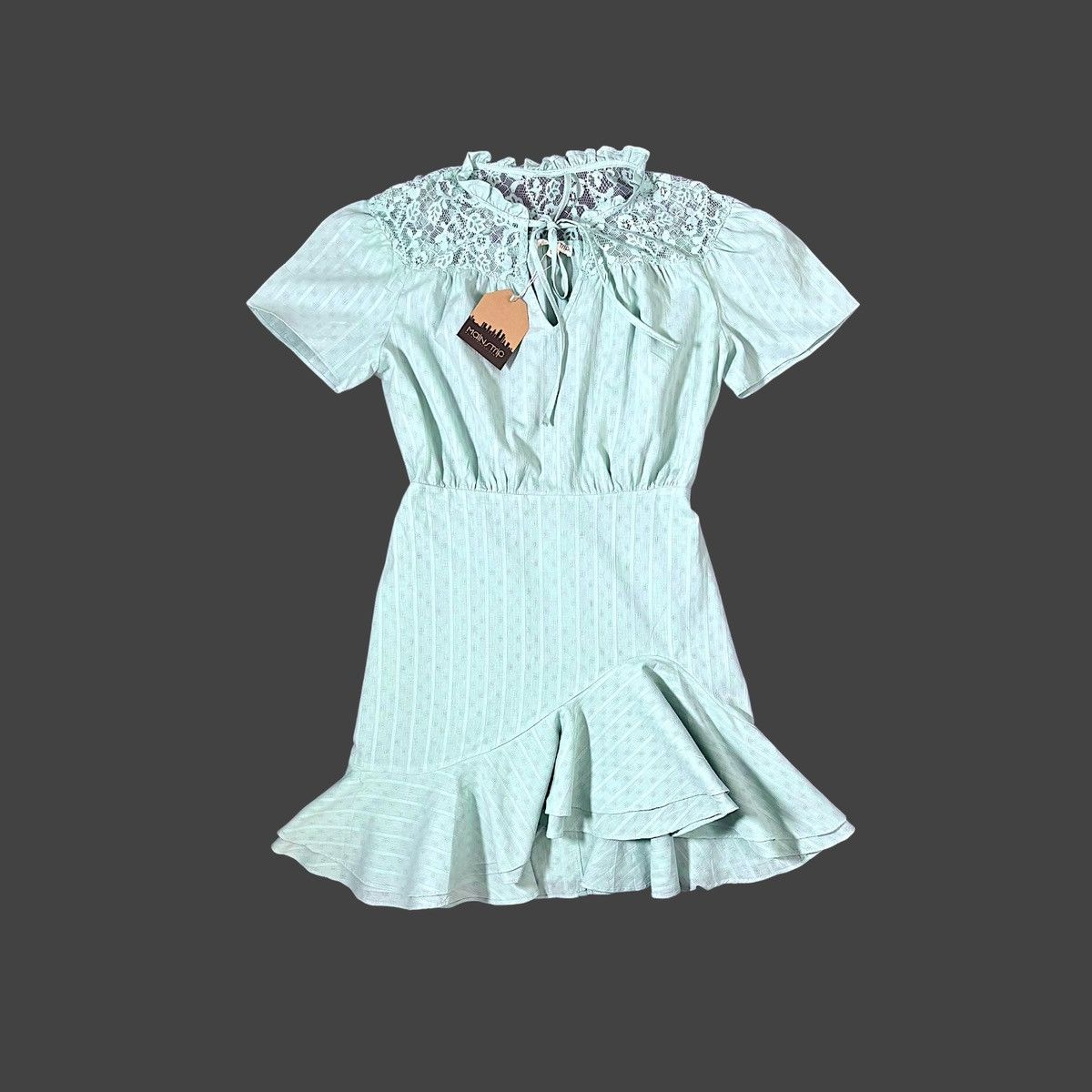 Other Main Strip Women’s Mint Green Lace Top Mini Dress Sz M Size M / US 6-8 / IT 42-44 - 12 Thumbnail