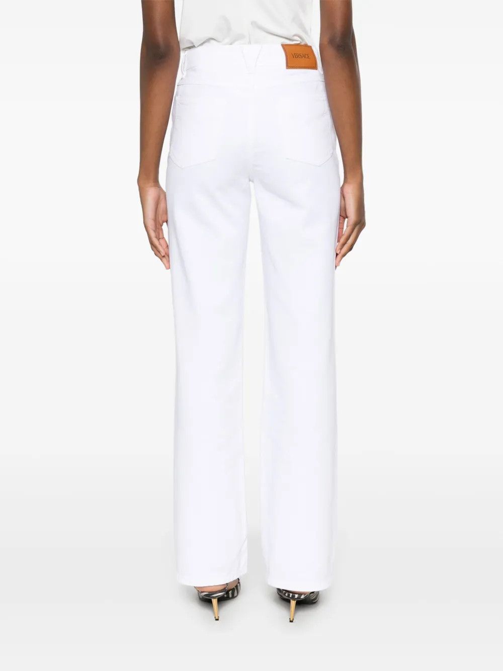 Versace o1y0226 Denim Pant in White Size 27" / US 4 / IT 40 - 4 Thumbnail