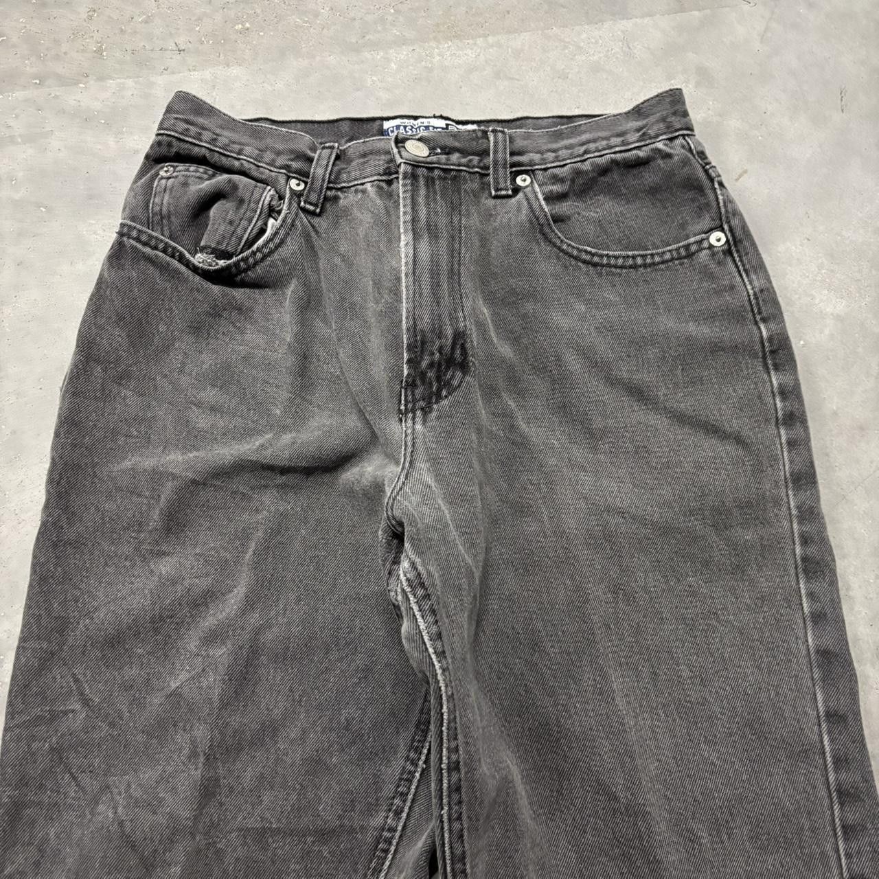 Japanese Brand × Vintage Crazy Vintage Y2K/2000s Grunge Faded Black Denim Jeans! Size US 27 - 5 Thumbnail
