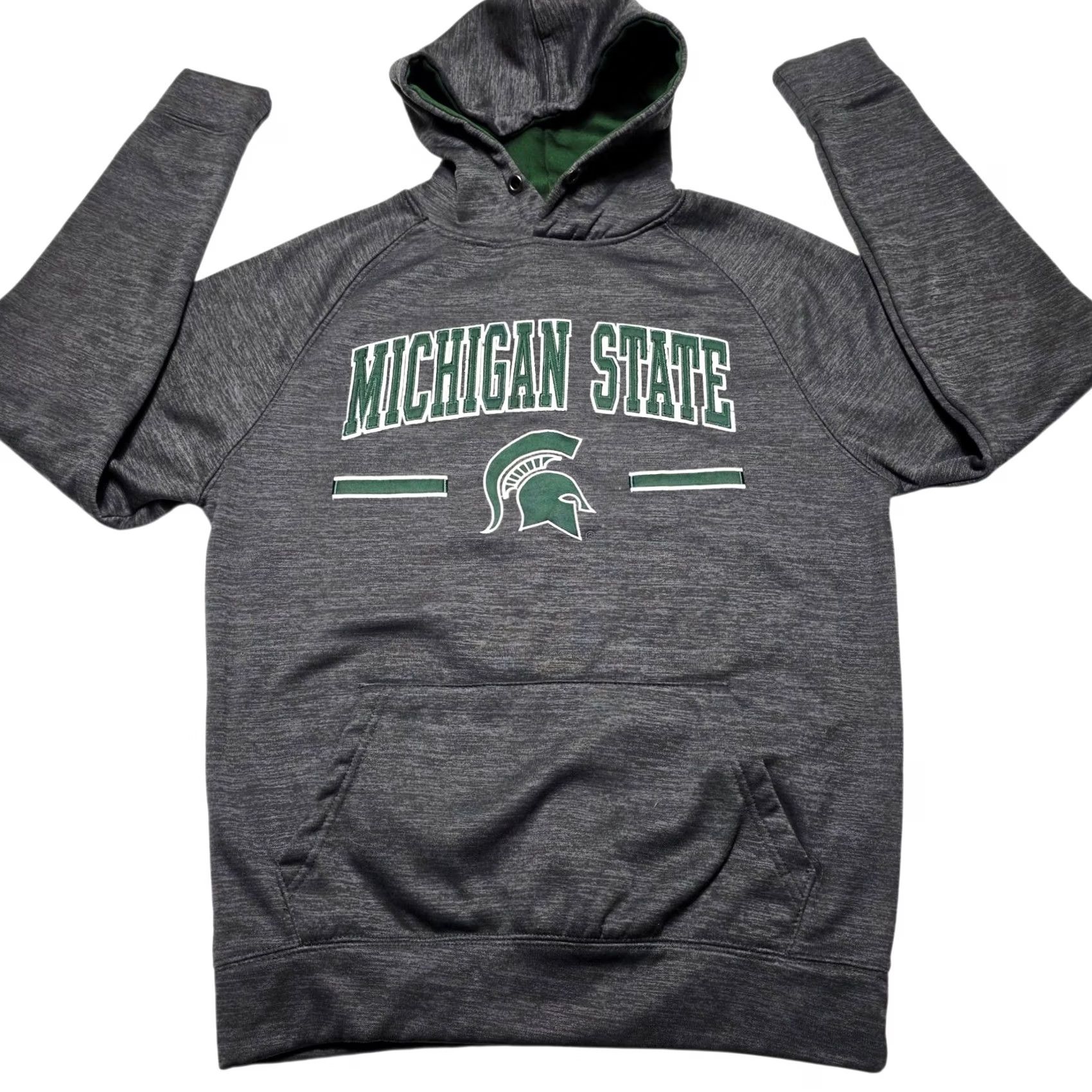 Vintage Colosseum Athletics Michigan State Spartans Men's Performance Hoodie Small Gray Long Sleeve Size US S / EU 44-46 / 1 - 2 Thumbnail