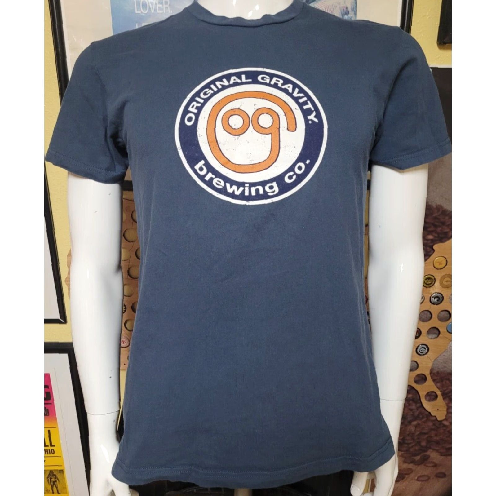 Next Level Next Level Original Gravity Brewing T Shirt Small S Blue Logo Graphic Tee Mens Beer 90s? Size US S / EU 44-46 / 1 - 2 Thumbnail