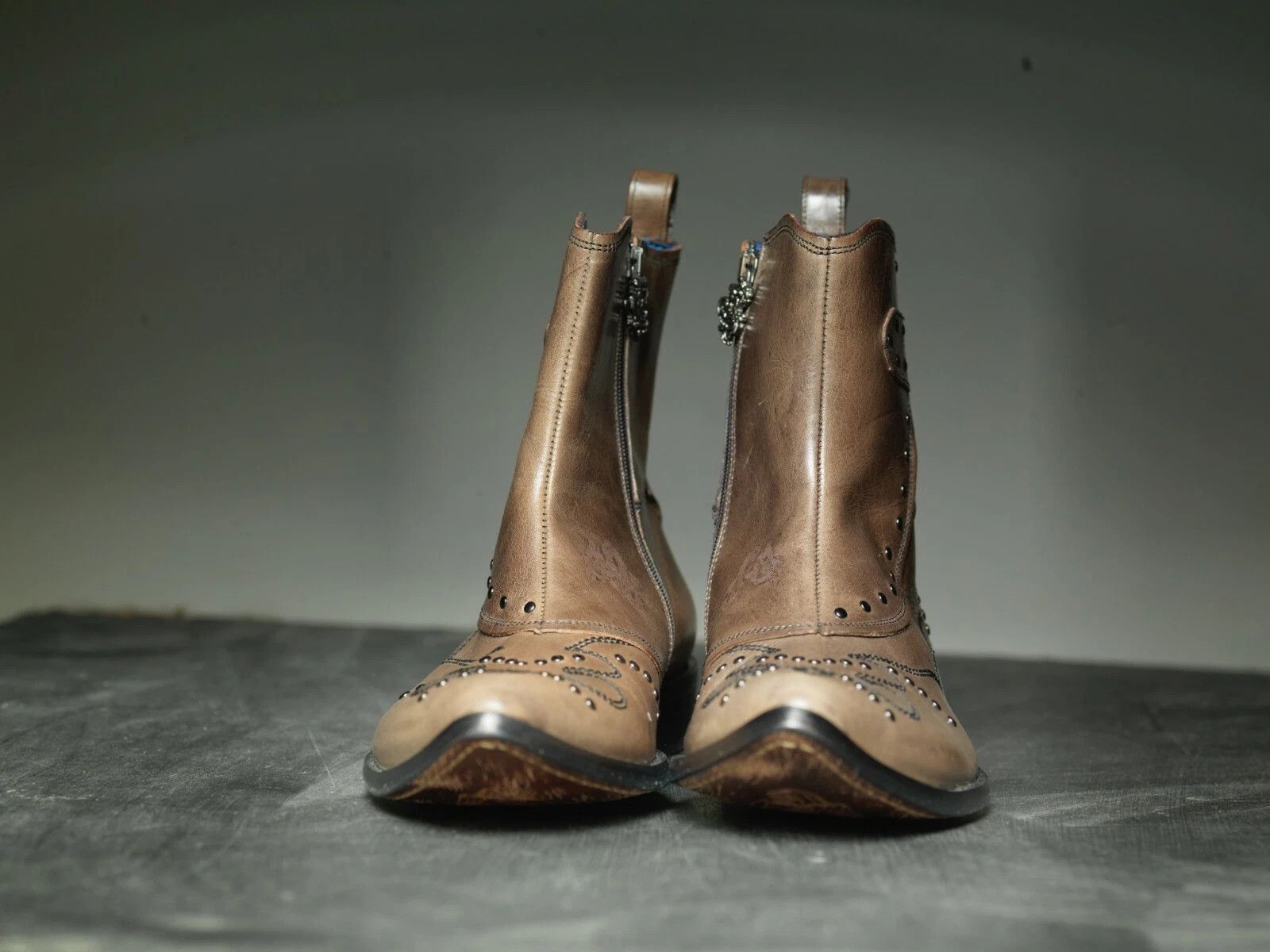 Mark Nason NEW Mark Nason BARCLAY Dragon Rock Boots Distressed Brown Size US 10.5 / EU 43-44 - 4 Thumbnail