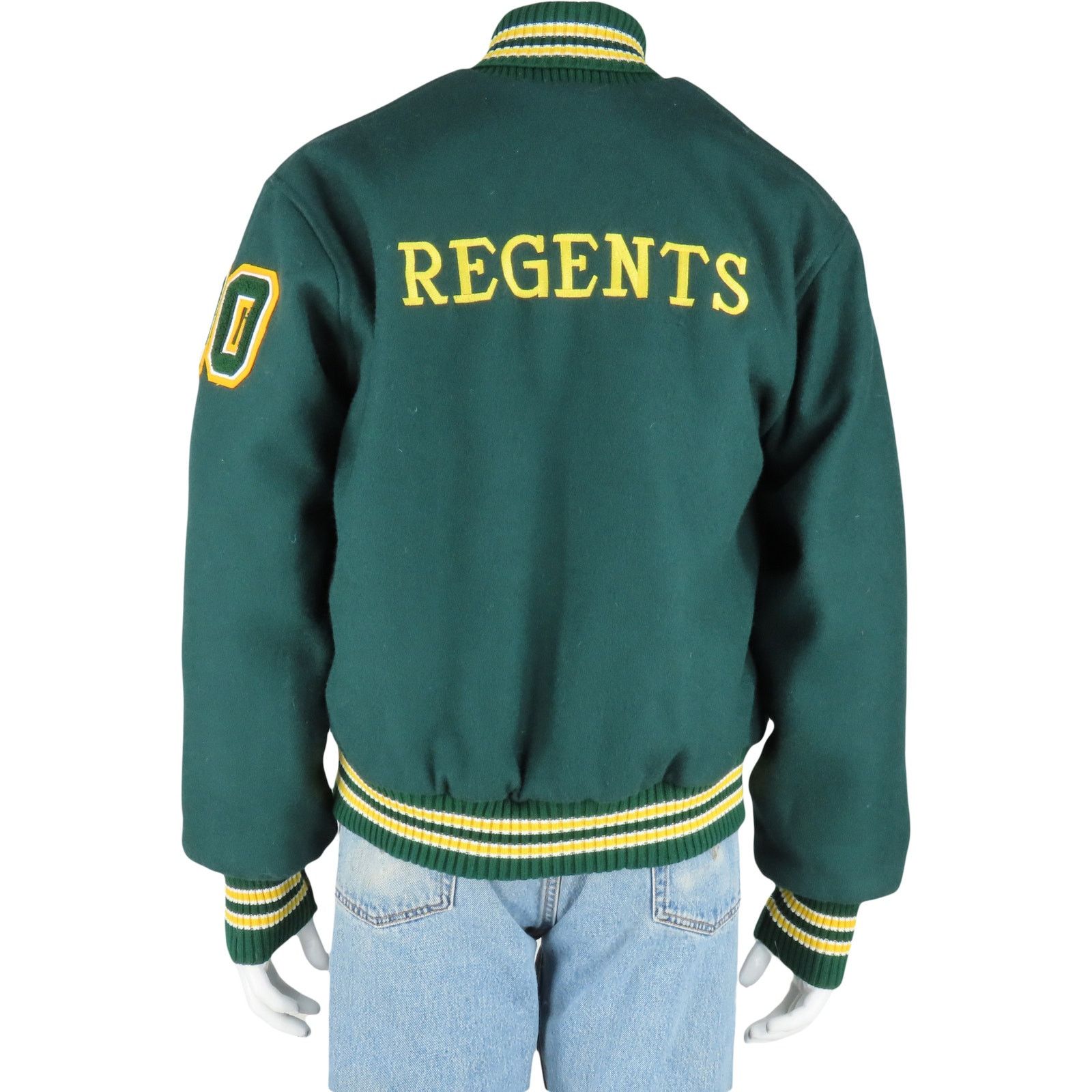 Other Letterman Varsity Wool Green USA Made School Bomber Jacket Size US M / EU 48-50 / 2 - 2 Thumbnail