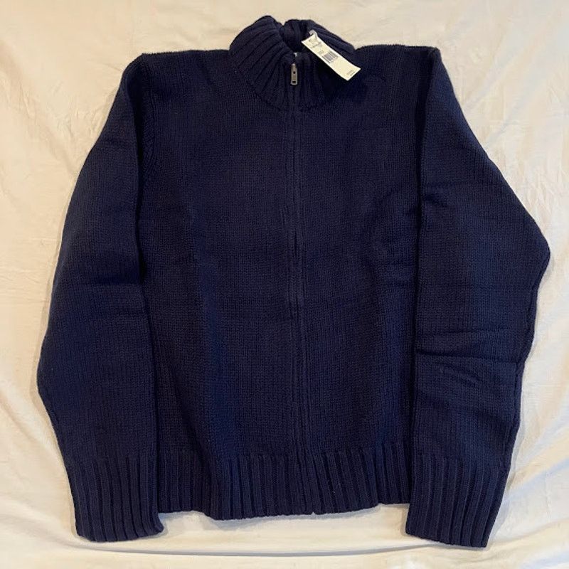 Polo Ralph Lauren NWT VTG NOS Polo Ralph Lauren Wool Mock Full Zip Sweater Size US XL / EU 56 / 4 - 8 Thumbnail
