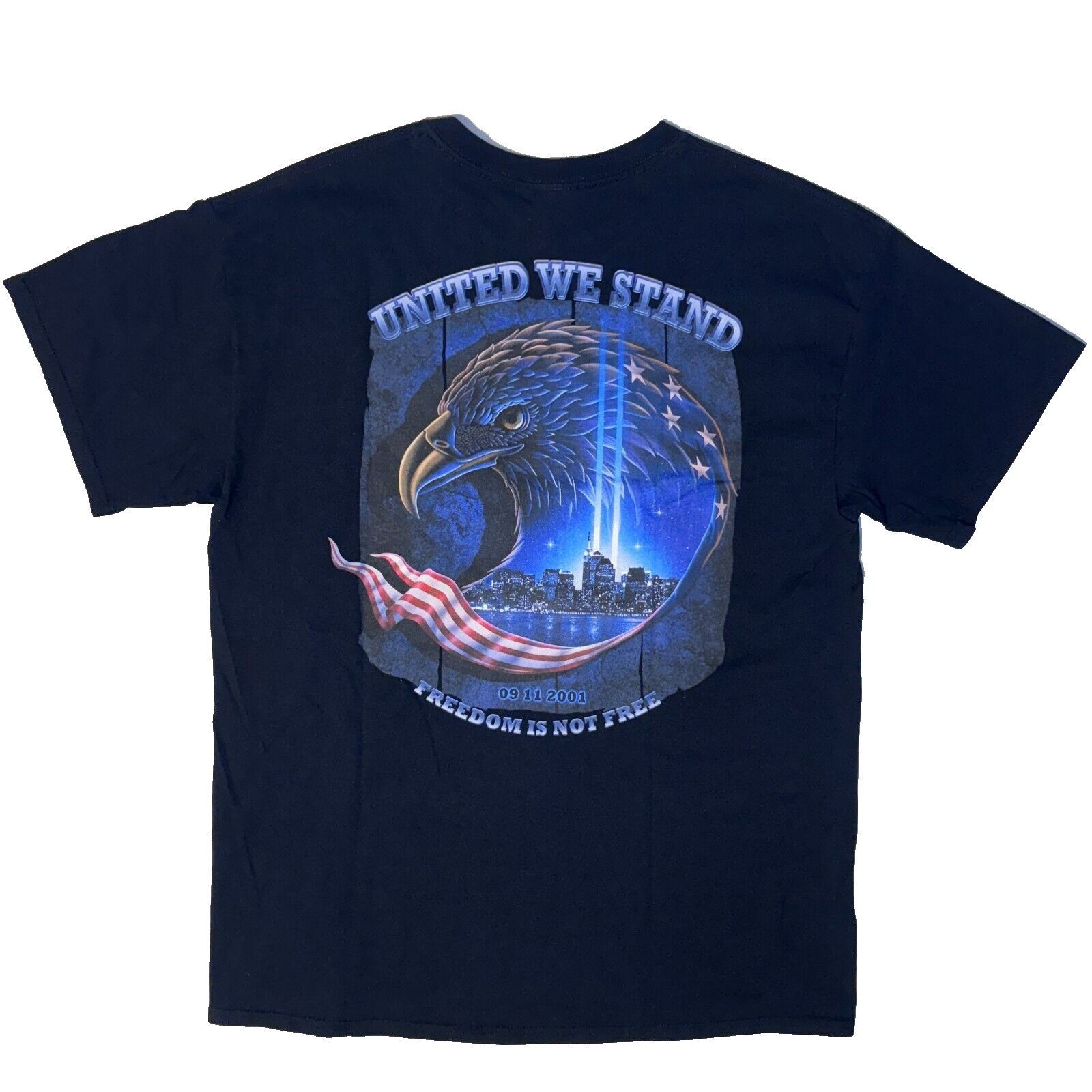 Gildan United We Stand 9/11 Freedom Is not Free American Bald Eagle Size US L / EU 52-54 / 3 - 1 Thumbnail