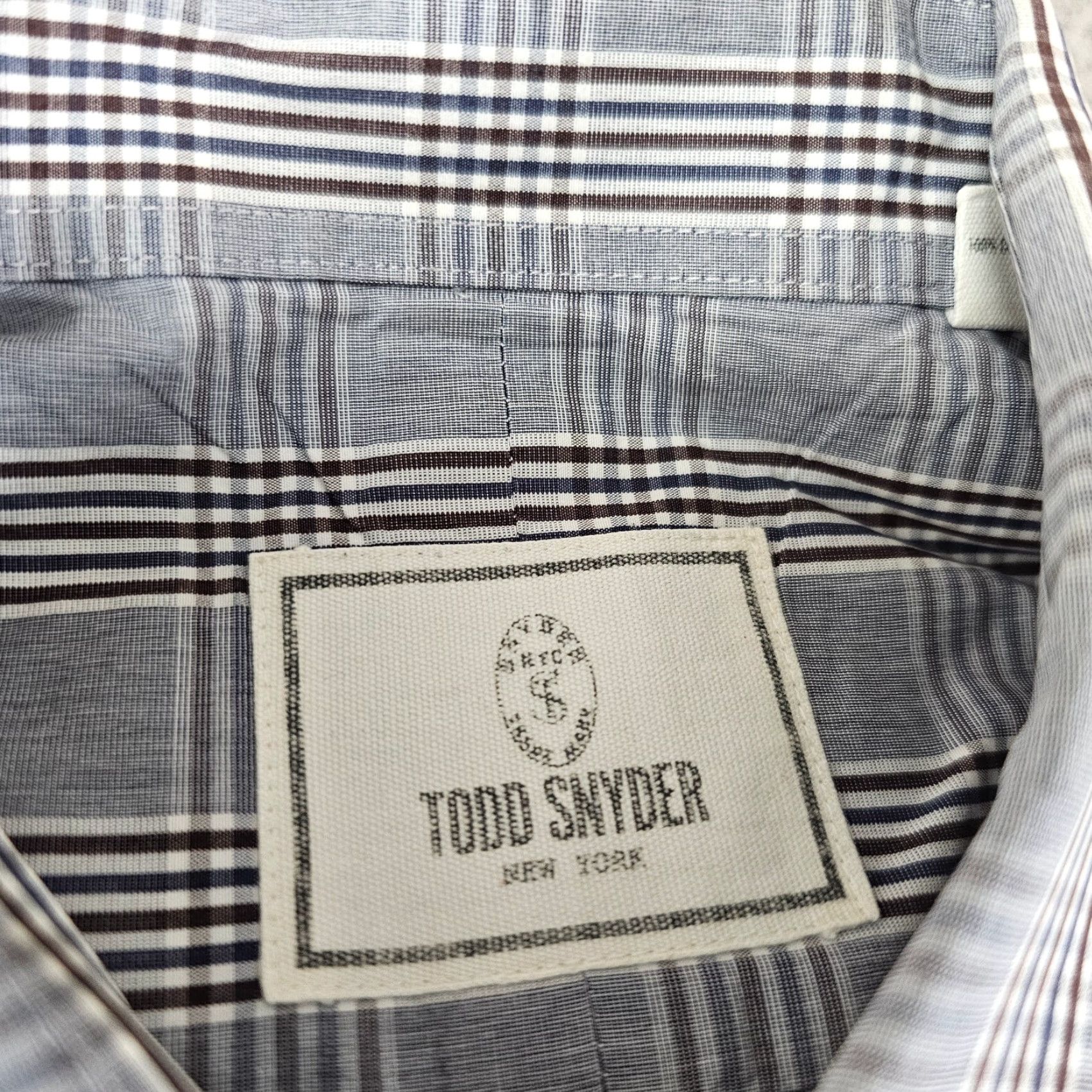 Todd Snyder Todd Snyder Dress Shirt Mens 16.5 34/35 Grey Glen Check Button Up Long Sleeve Shirt Size 46R - 4 Thumbnail