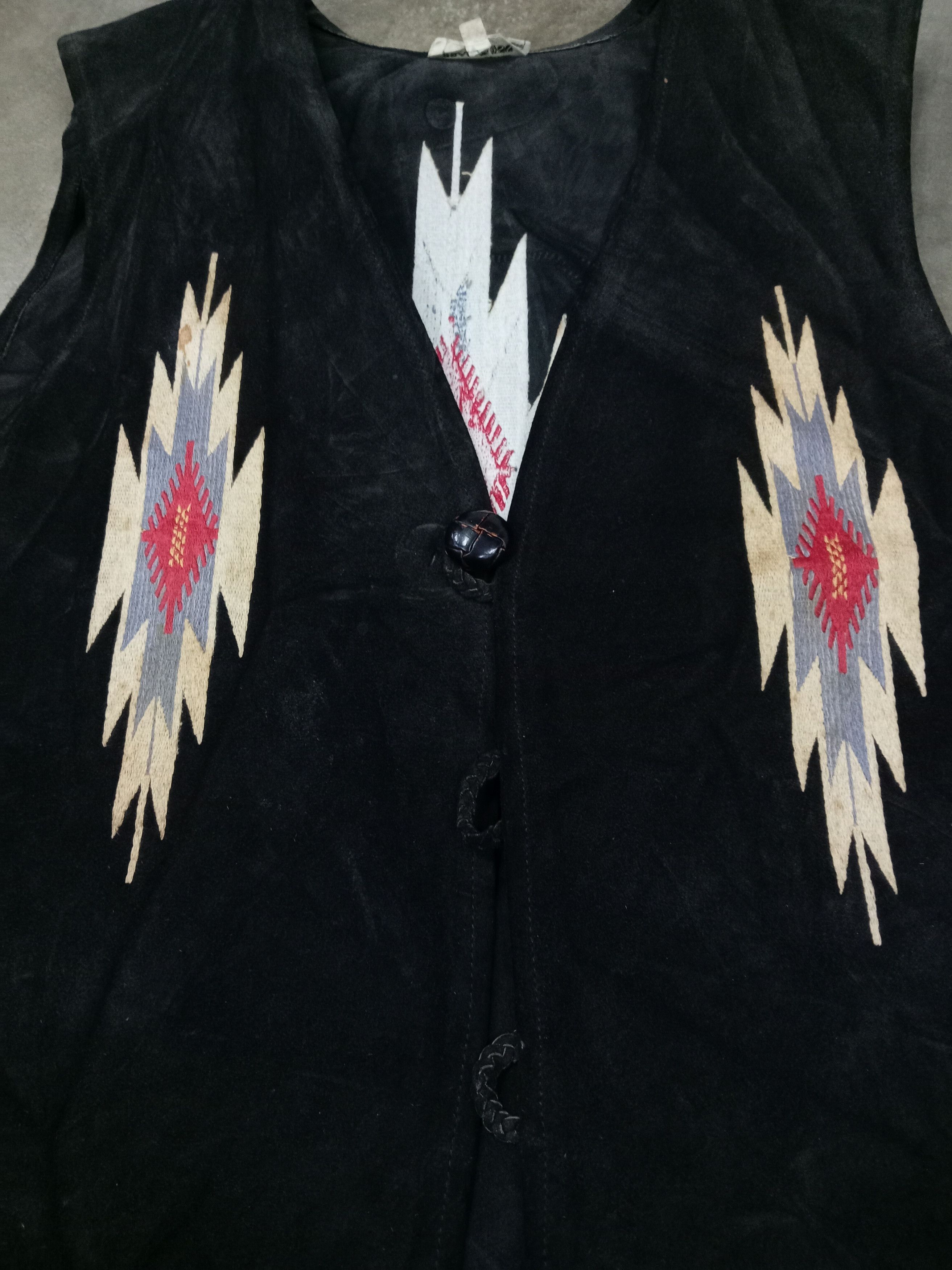 Leather Chimayo / native / navajo Vest vintage suede leather Size US M / EU 48-50 / 2 - 5 Thumbnail