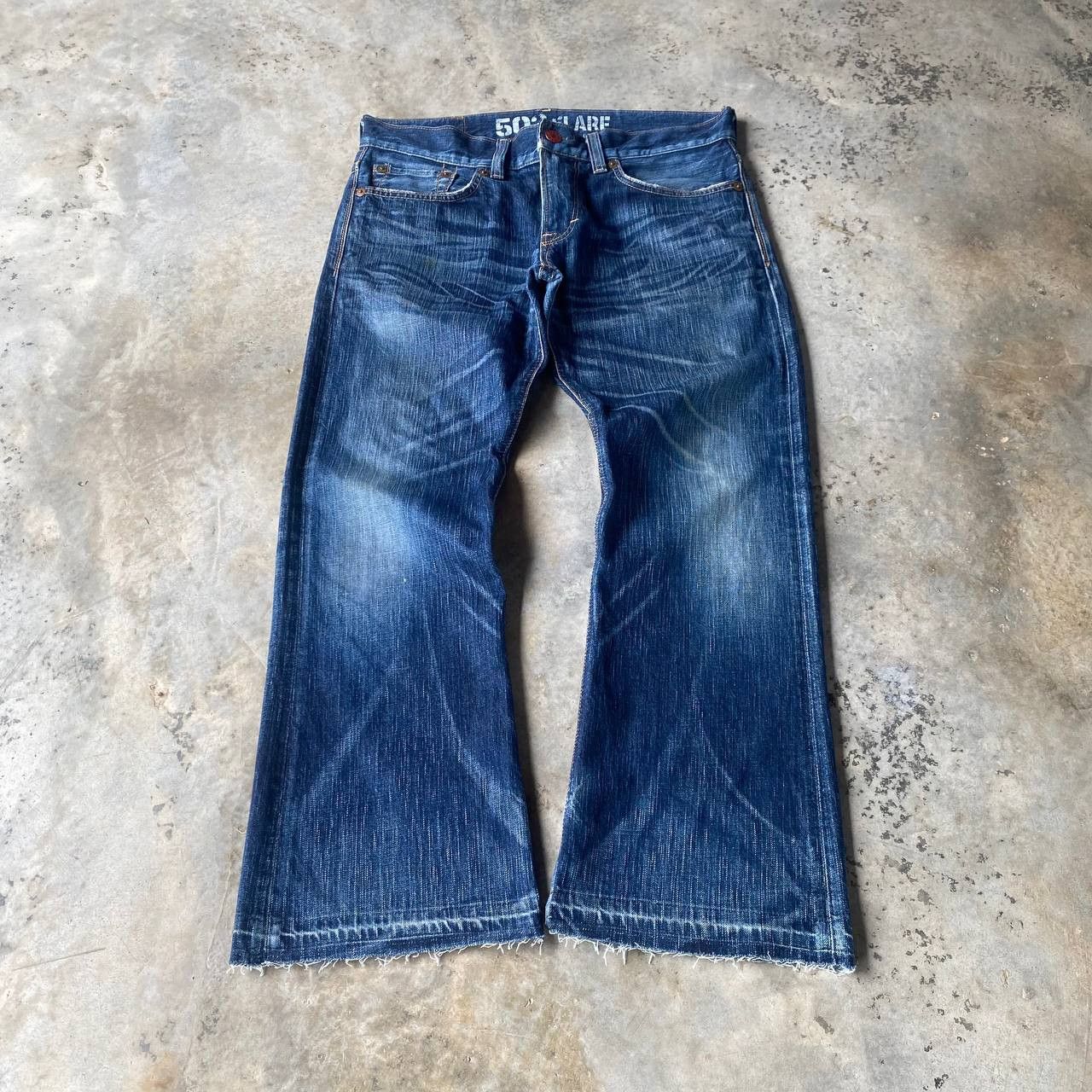 Edwin VINTAGE EDWIN LOT503 BLUETRIP FLARE DENIM FRAYED RELEASE HEM Size US 32 / EU 48 - 1 Thumbnail