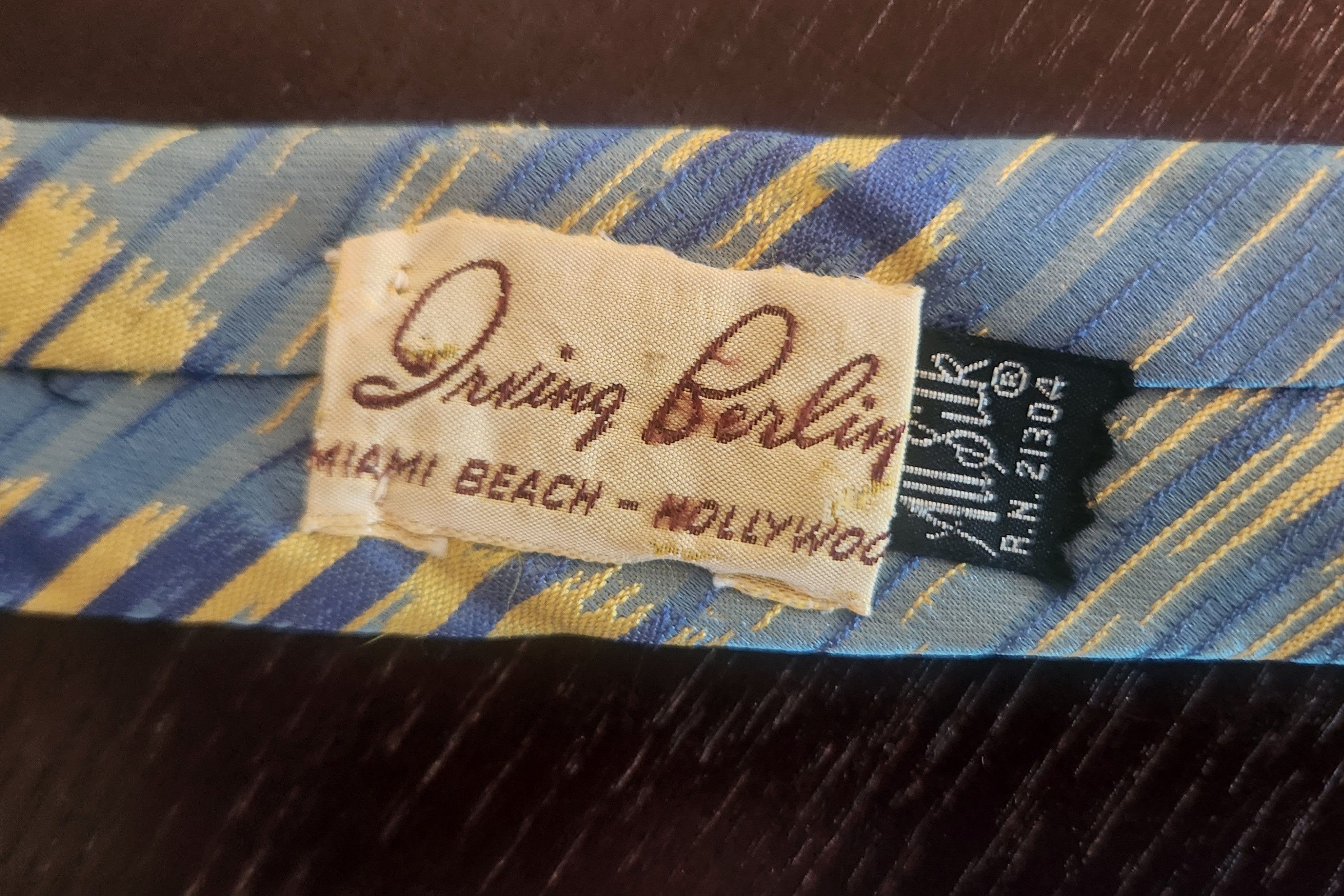 Vintage Vintage neck tie Irving Berlin silk 1950s Size ONE SIZE - 5 Thumbnail