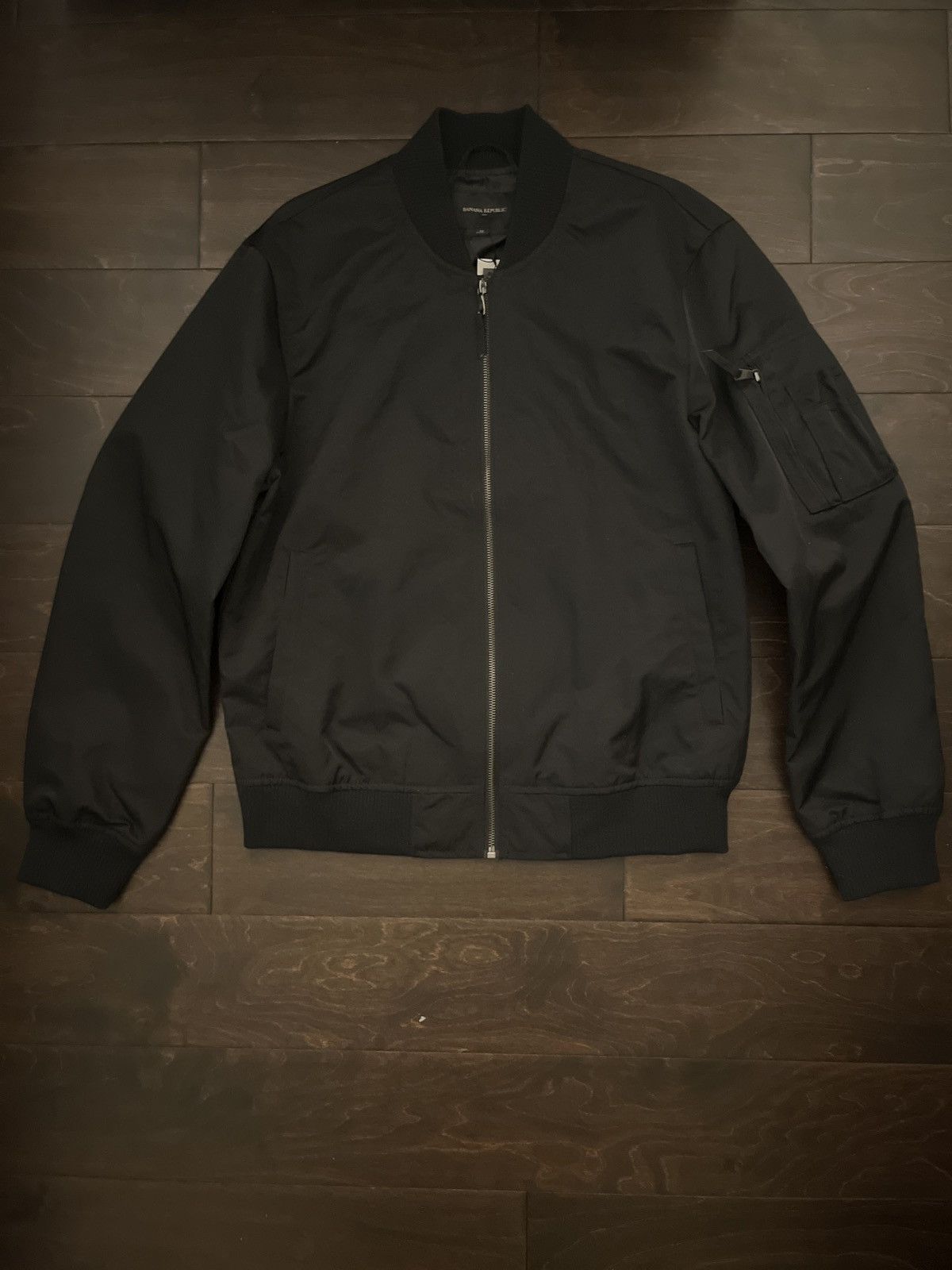 Banana Republic Black bomber jacket Grailed