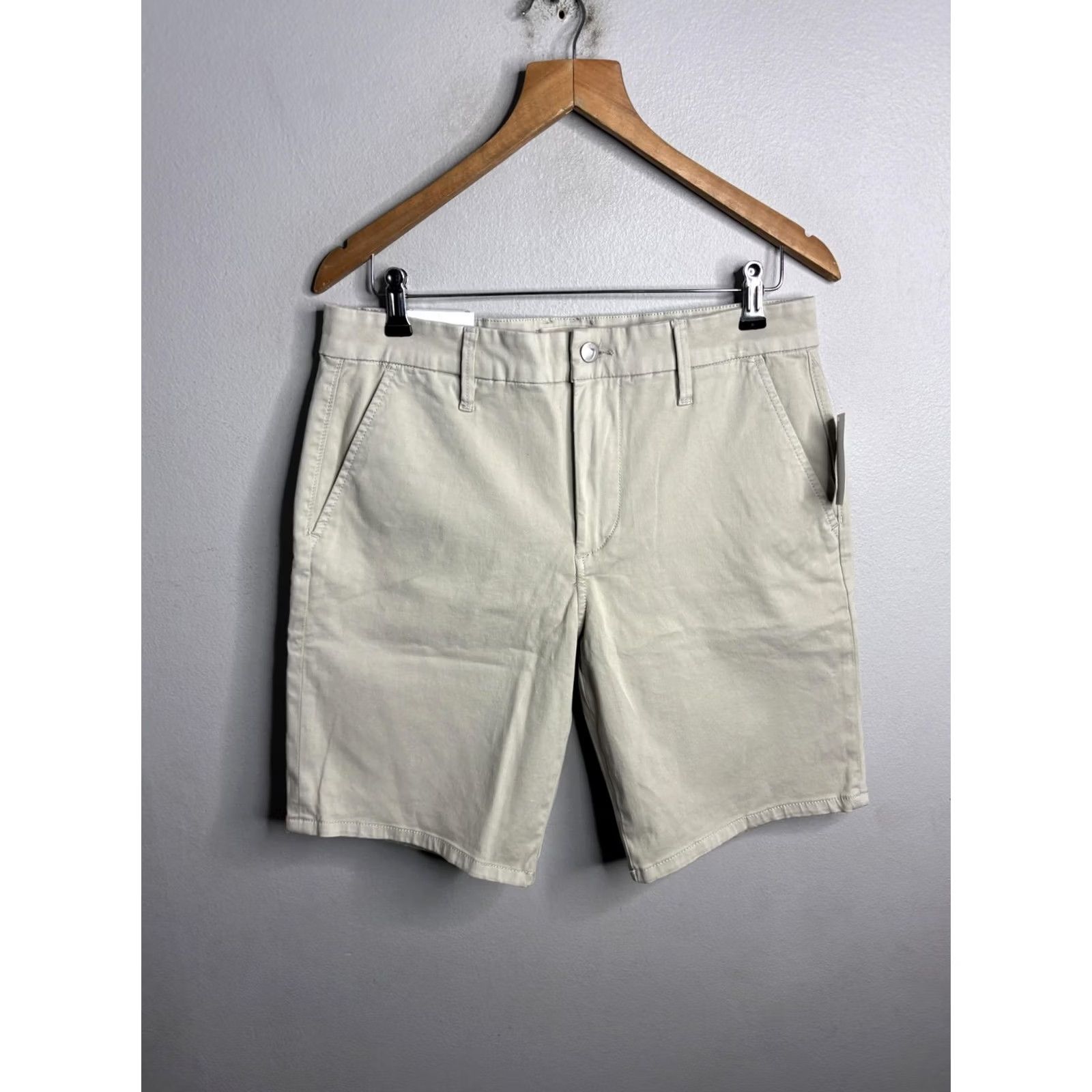 Vintage Joe's Jeans Shorts Mens 30 Beige Khaki Wheat Kinetic Soft Chino Stretch Casual Flat Front Pockets Belt Loops Inseam 9in Size 30 Mens Jeans Shorts Size US 30 / EU 46 - 4 Thumbnail