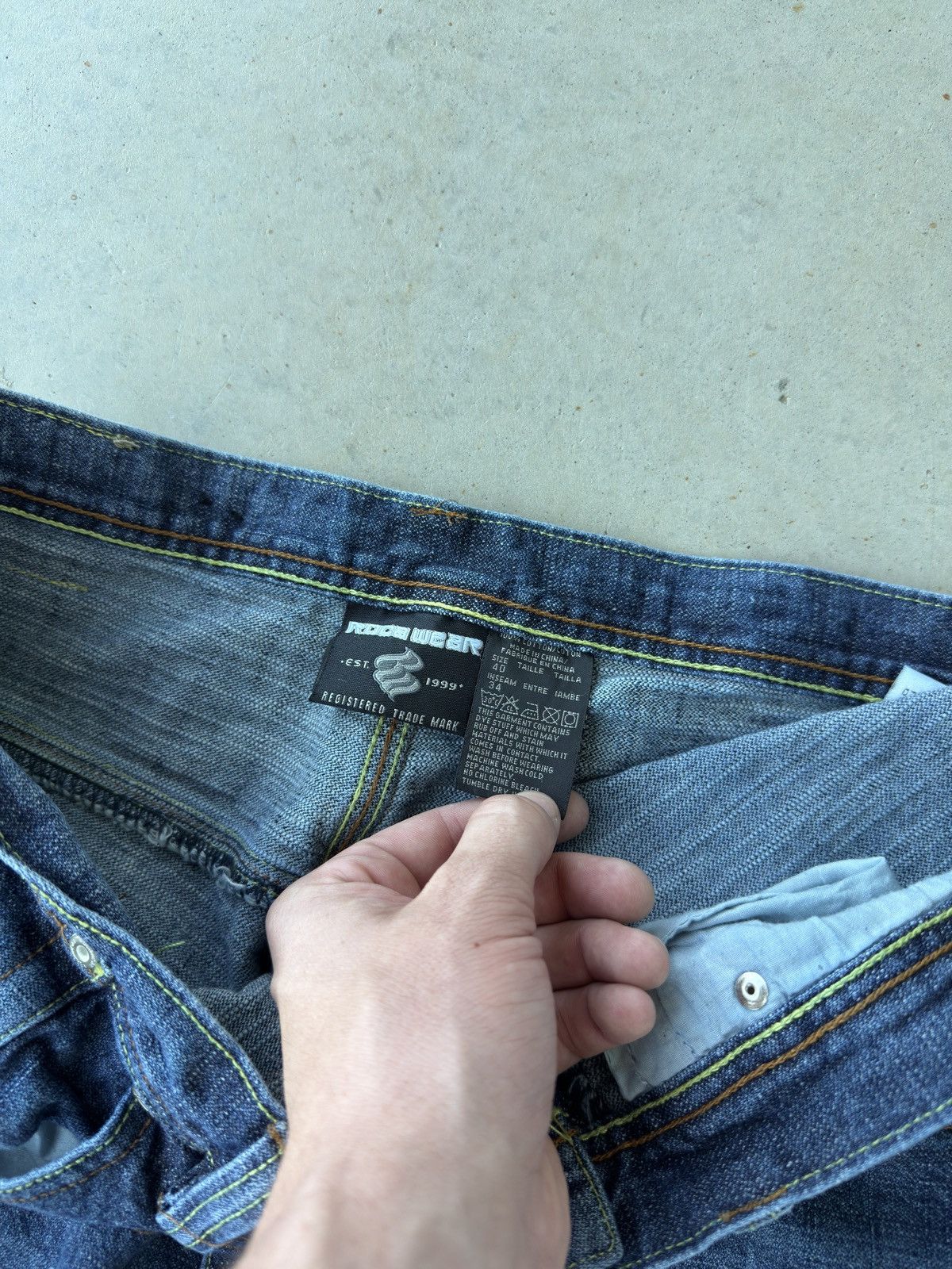 Rocawear Vintage Y2K Rocawear Embroidered Baggy Denim Jeans Size US 38 / EU 54 - 8 Thumbnail