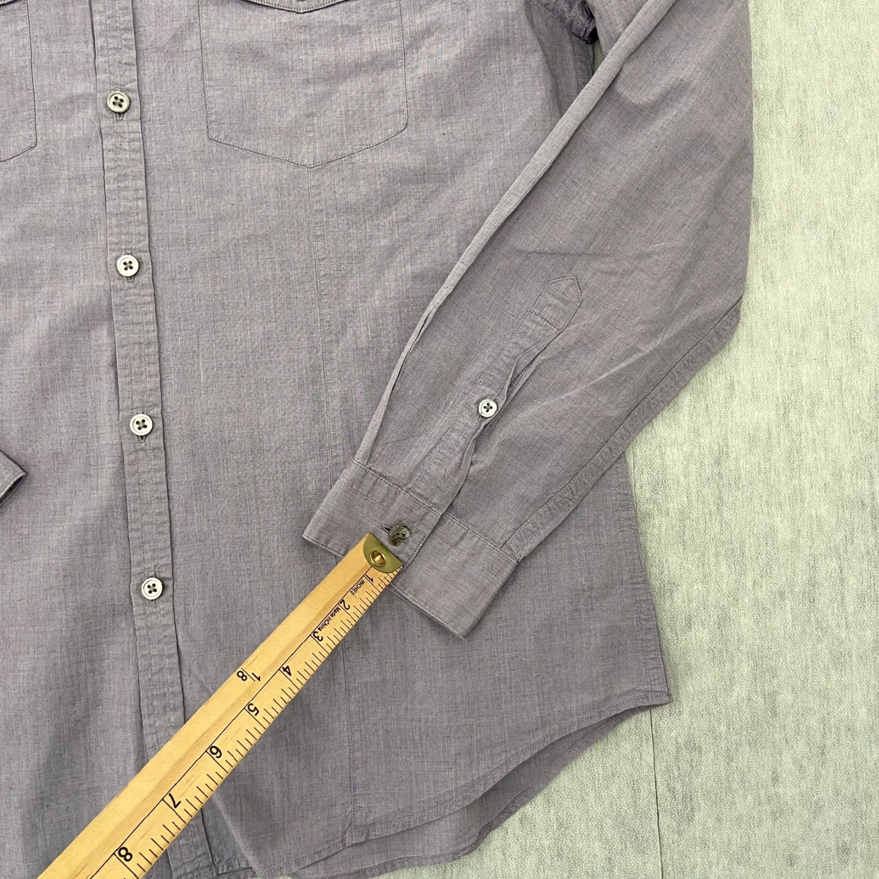 John Varvatos John Varvatos Button-Up Shirt Adult Small Purple Long Sleeve Cotton Mens S Size US S / EU 44-46 / 1 - 7 Thumbnail