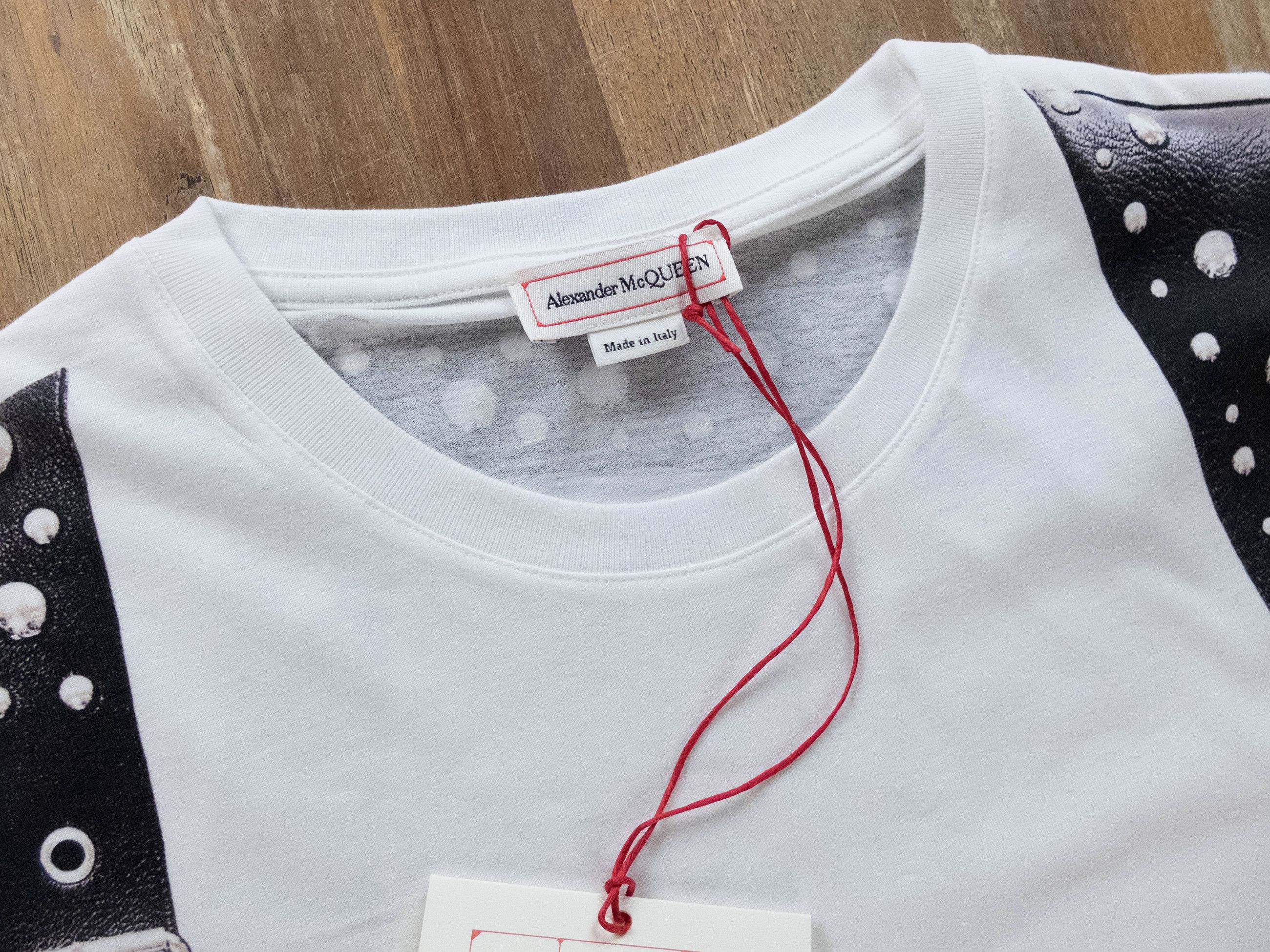 Alexander McQueen ALEXANDER MCQUEEN white Stud Harness t-shirt Large q Size US L / EU 52-54 / 3 - 5 Thumbnail