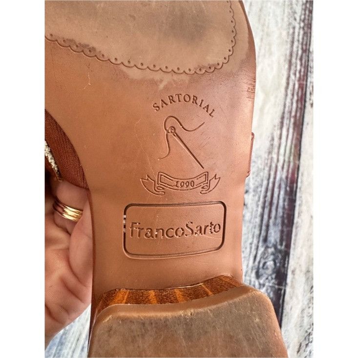 Franco Sarto Franco Sarto Brown & Cream Slip-On Sandals Size US 6 / IT 36 - 8 Thumbnail