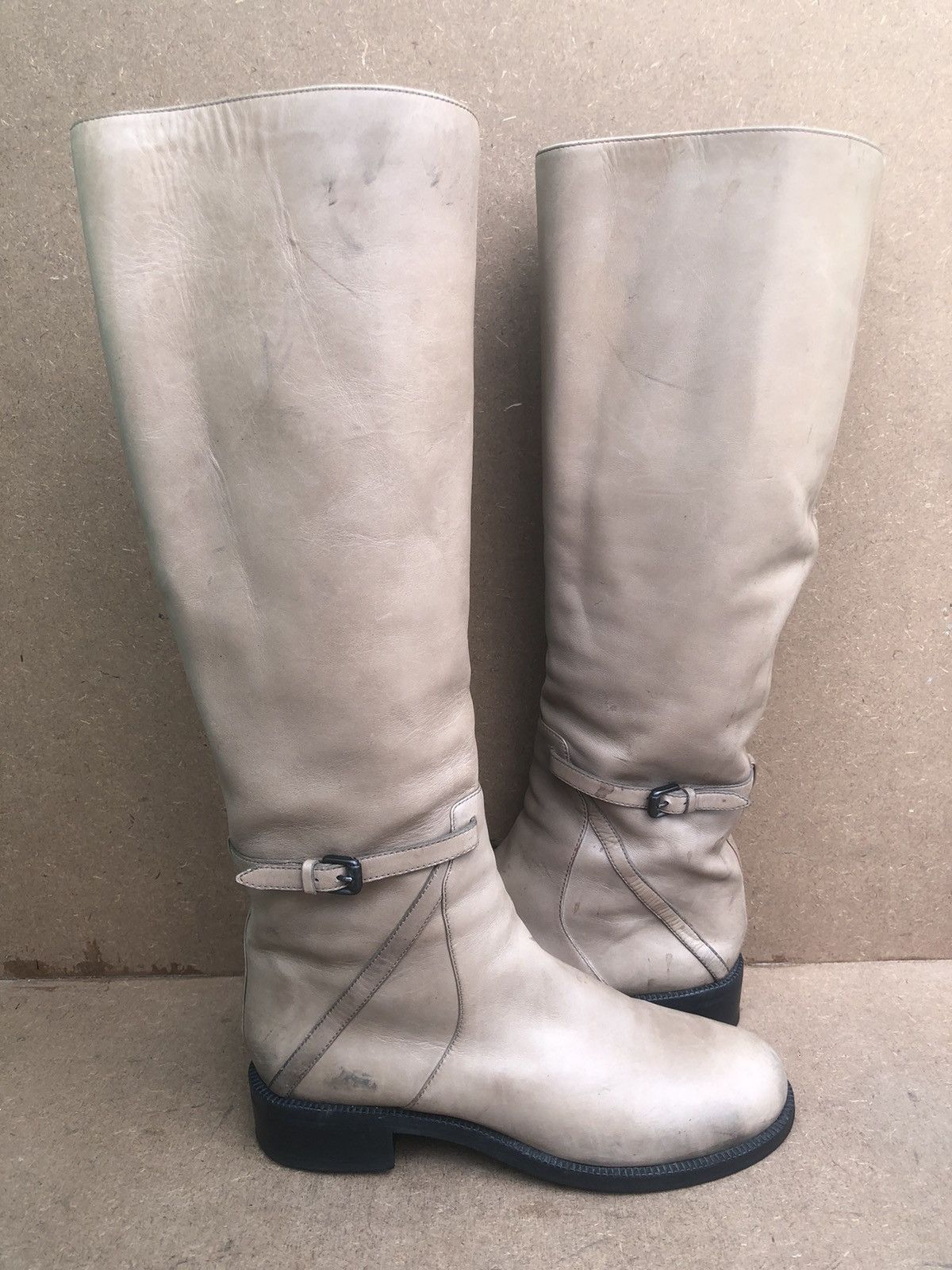 Bottega Veneta Bottega Veneta Ivory Women’s High Boots Size37.5 Size US 7.5 / IT 37.5 - 6 Thumbnail