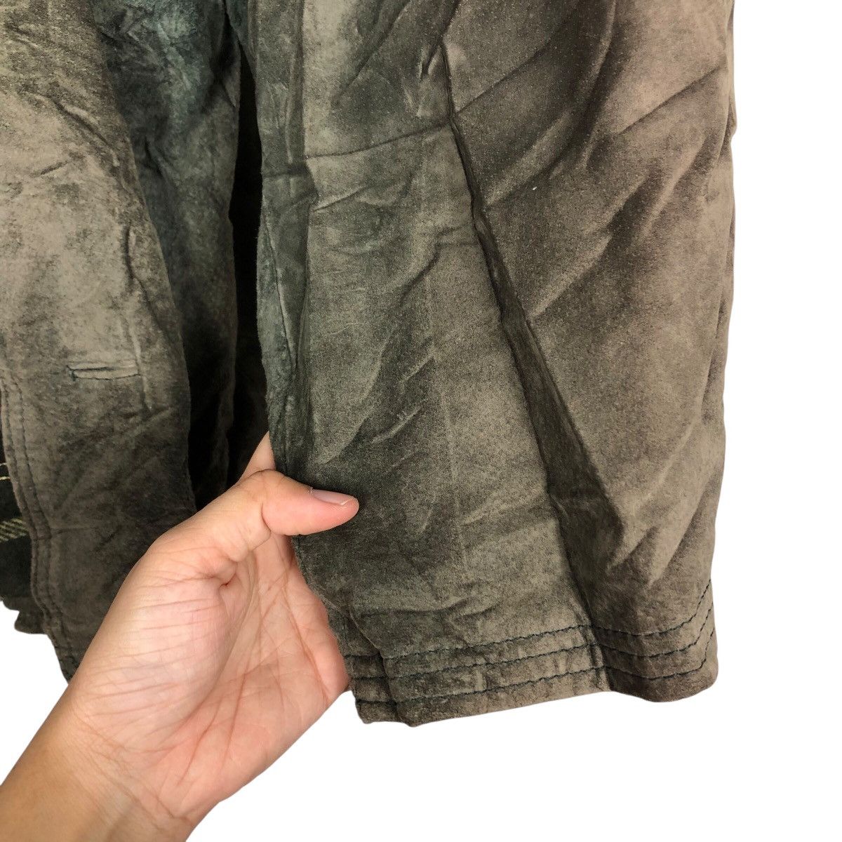 Japanese Brand × Vintage 📌Vintage Genuine Leather Bomber Jacket Allix Issey Miyake Size US M / EU 48-50 / 2 - 16 Thumbnail