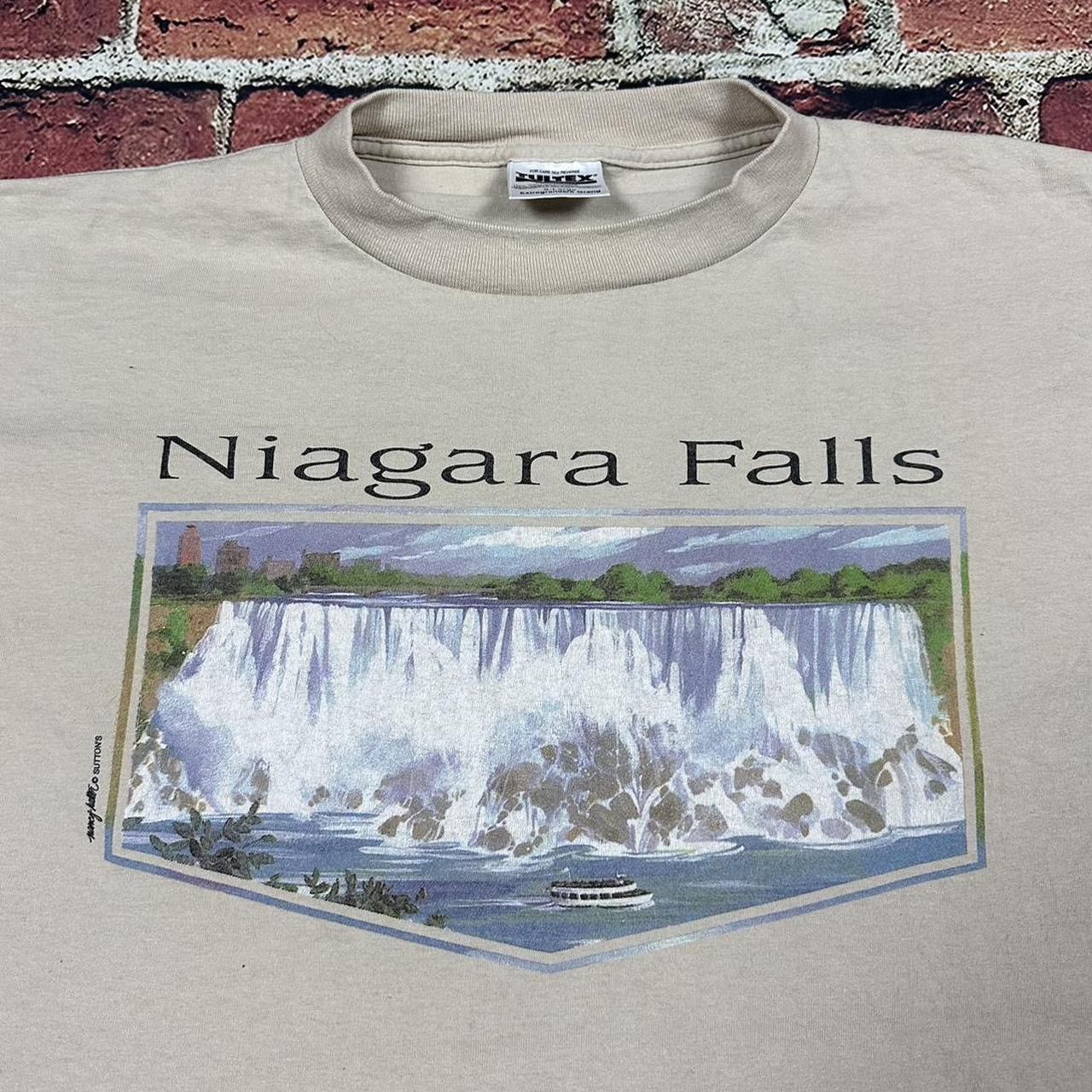 Tultex Vintage 90s Niagara Falls Canada New York T Shirt Art Tee Size US XL / EU 56 / 4 - 2 Thumbnail