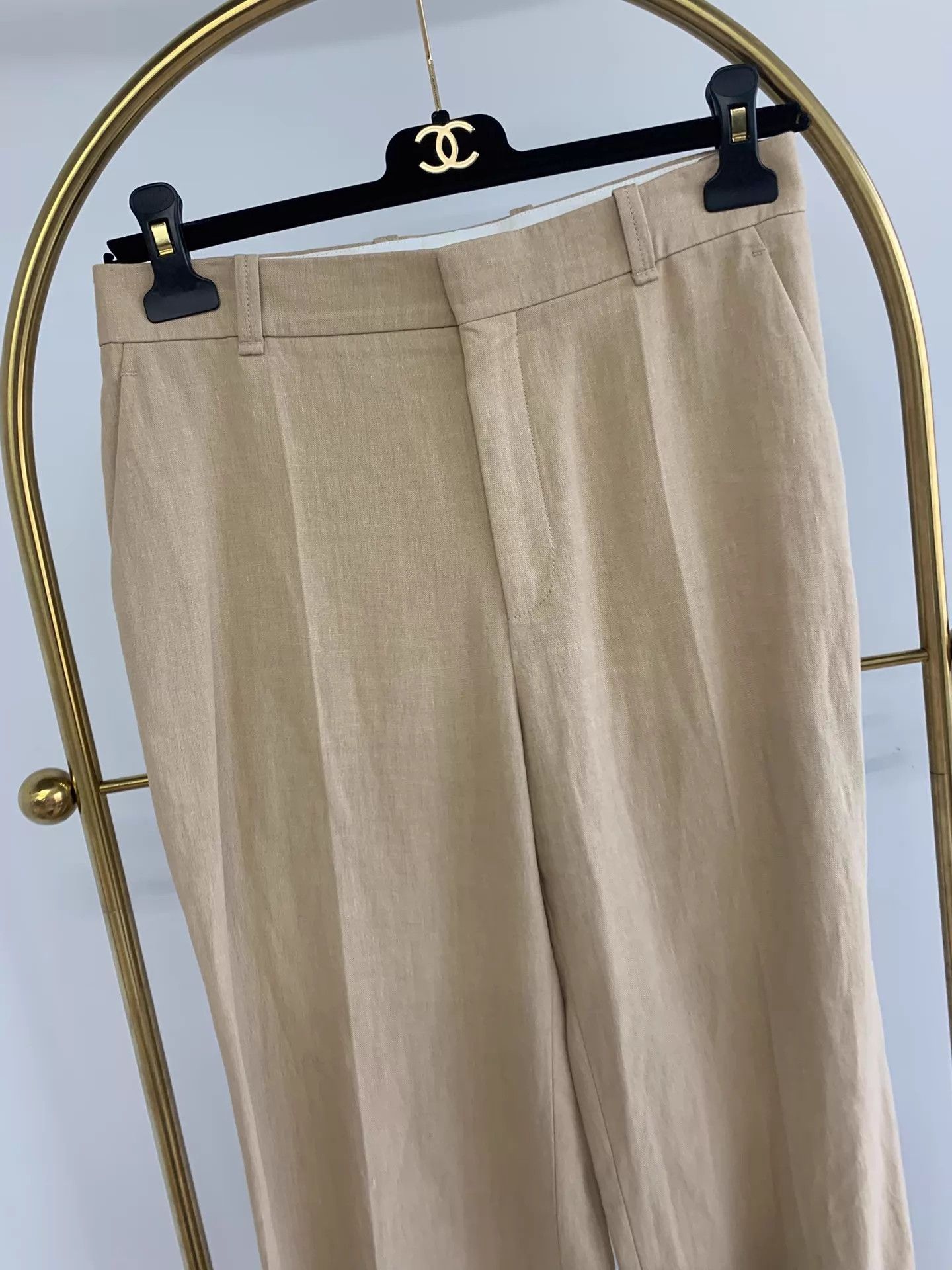 Chloe Chloe Khaki Linen Trousers 36 New Size 25" / US 0 / IT 36 - 2 Thumbnail