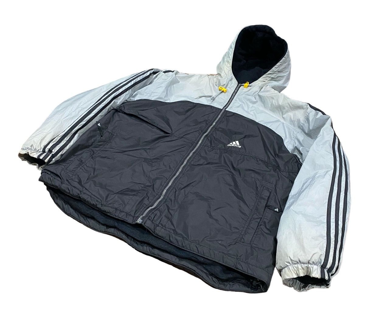 Vintage Vintage 90s ADIDAS Zipper Hoodie (L) Size US L / EU 52-54 / 3 - 4 Thumbnail