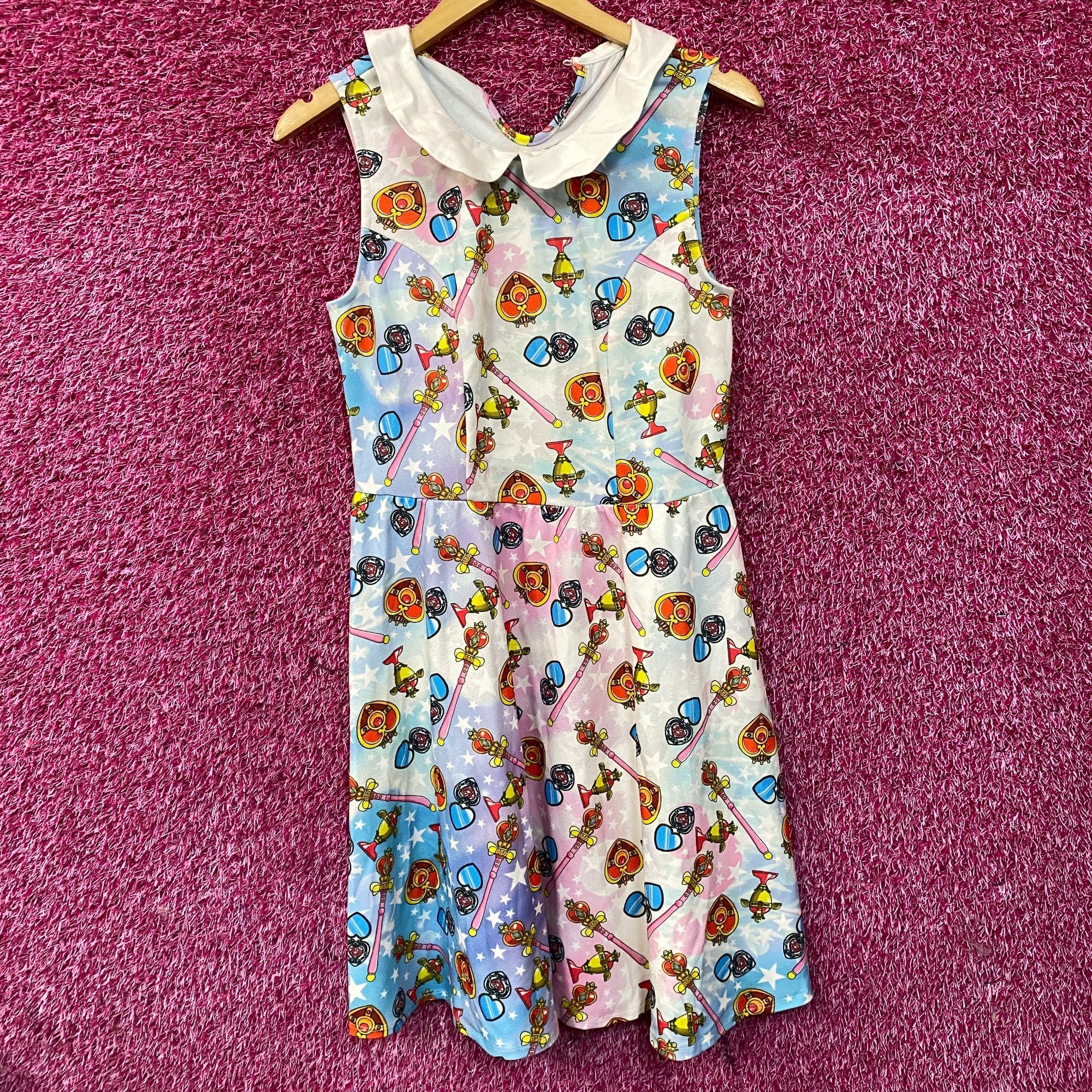 Anime Pretty Guardian Sailor Moon Graphic Print Dress Medium Size M / US 6-8 / IT 42-44 - 1 Thumbnail