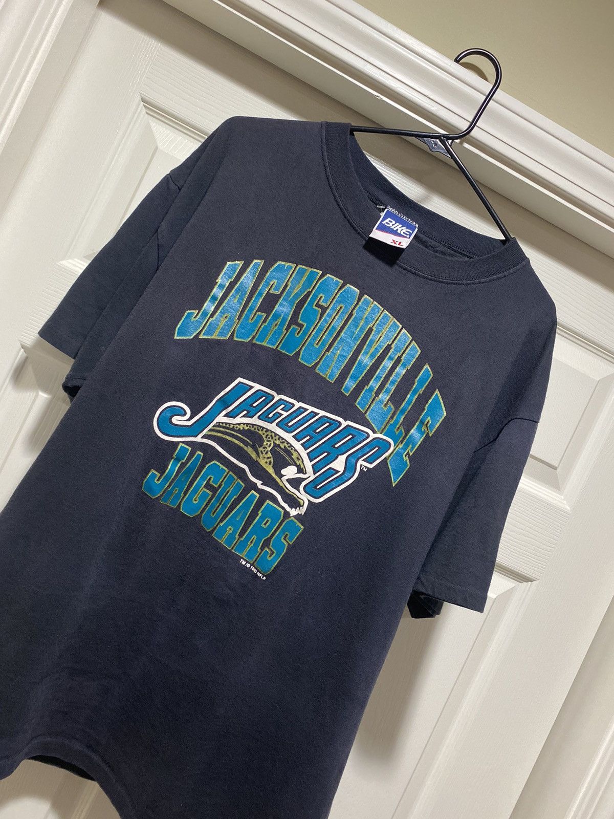 Vintage 1993 Jacksonville Jaguars Banned Logo Tee Shirt