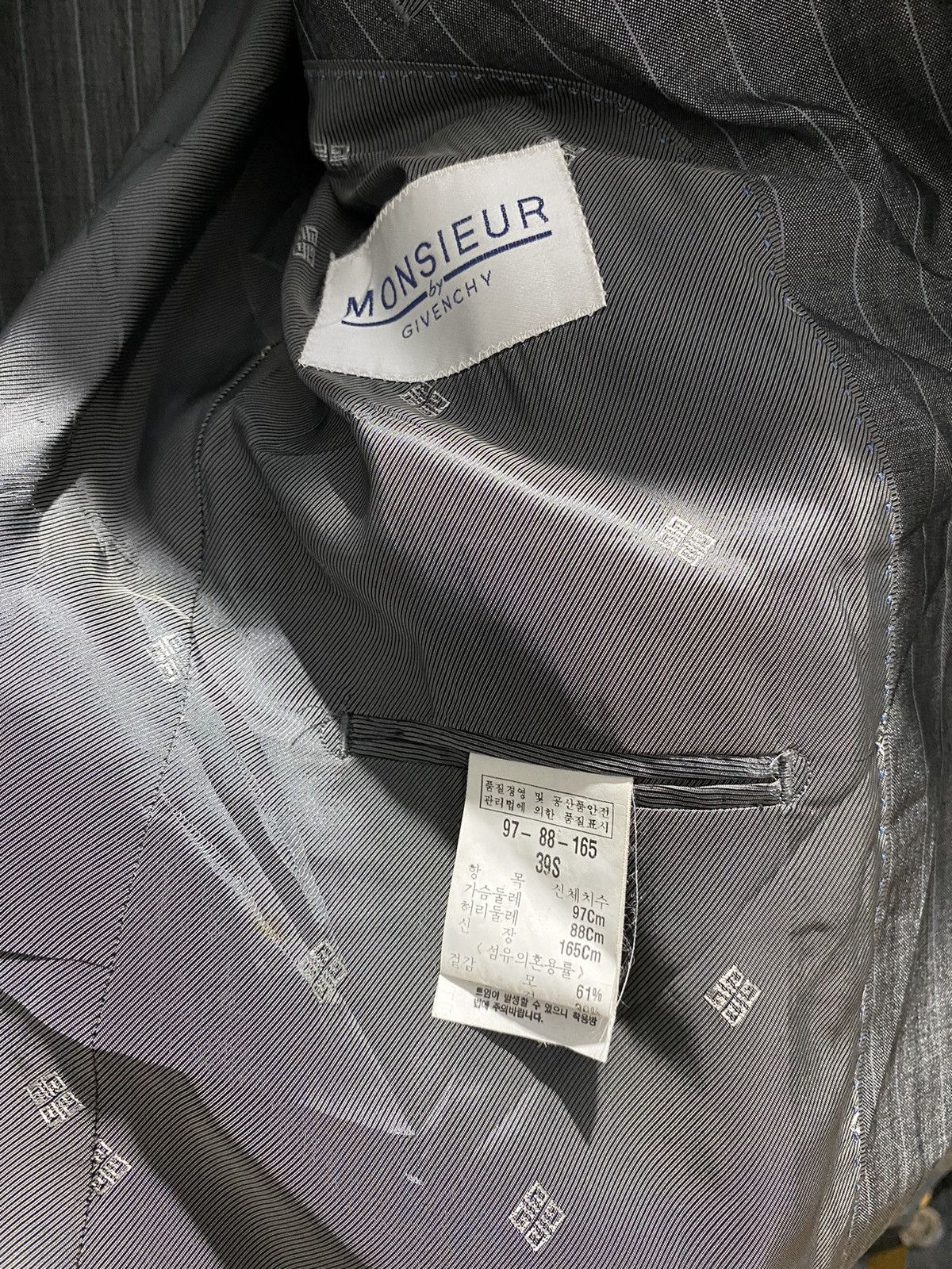 Vintage givenchy stripe blazers luigi botto italy