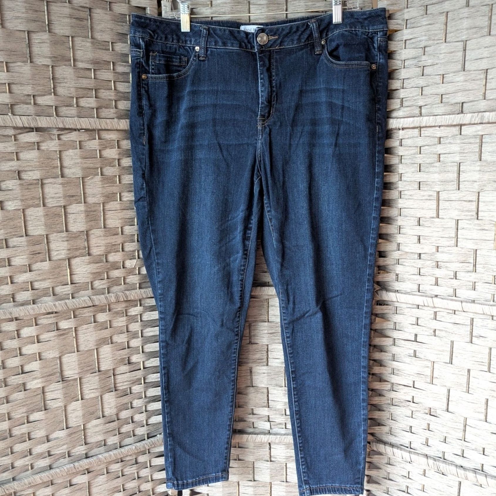 Vintage Lane Bryant Jeans Skinny Denim Dark Wash Mid Rise Super Stretch Womens 18W Jeans Size 40" / US 18 - 2 Thumbnail