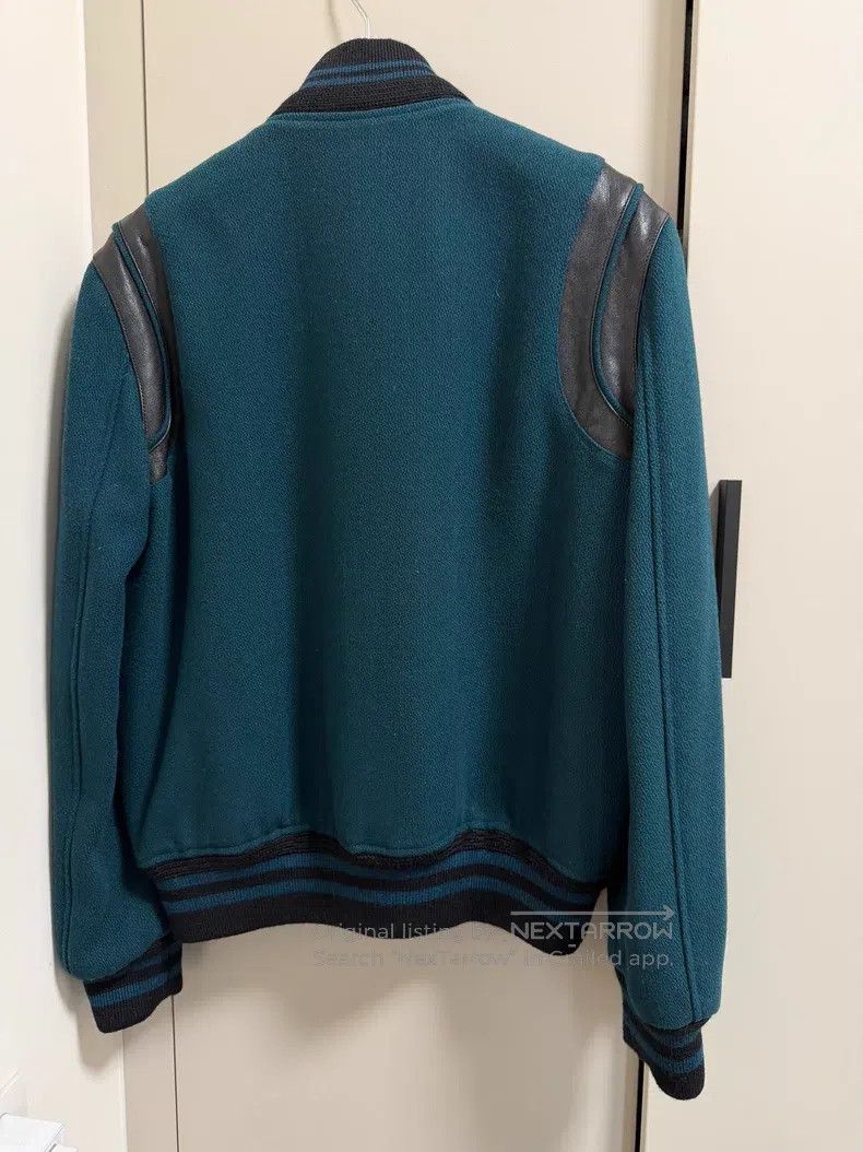Saint Laurent Paris Saint Laurent Paris Olive Green Woolen Baseball Jacket Size US S / EU 44-46 / 1 - 3 Thumbnail
