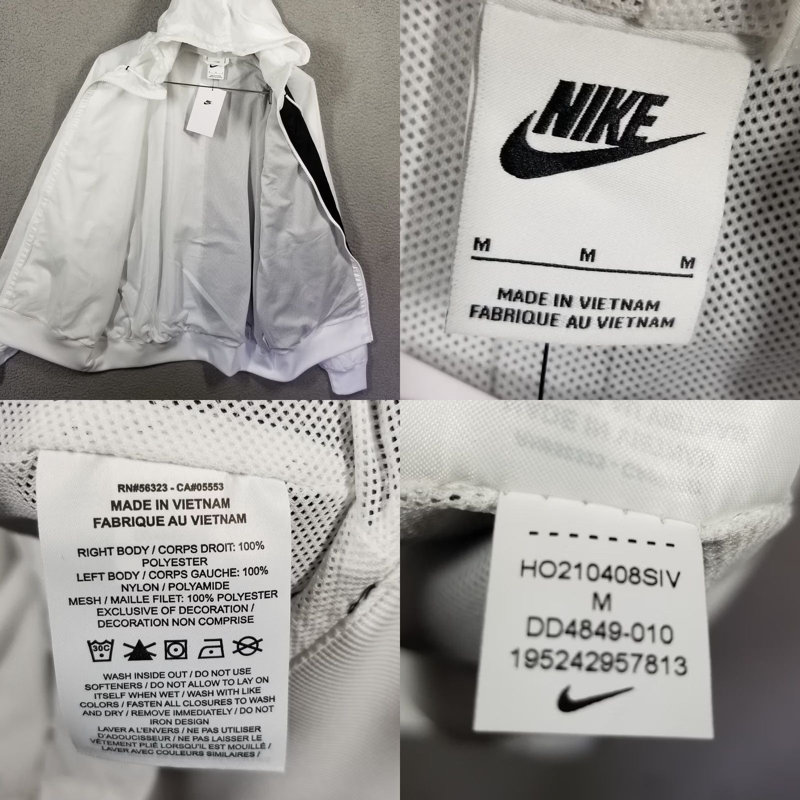 Nike Nike Sportswear Windrunner Jacket Men Medium Black/White DD4849-010 Size US M / EU 48-50 / 2 - 8 Thumbnail