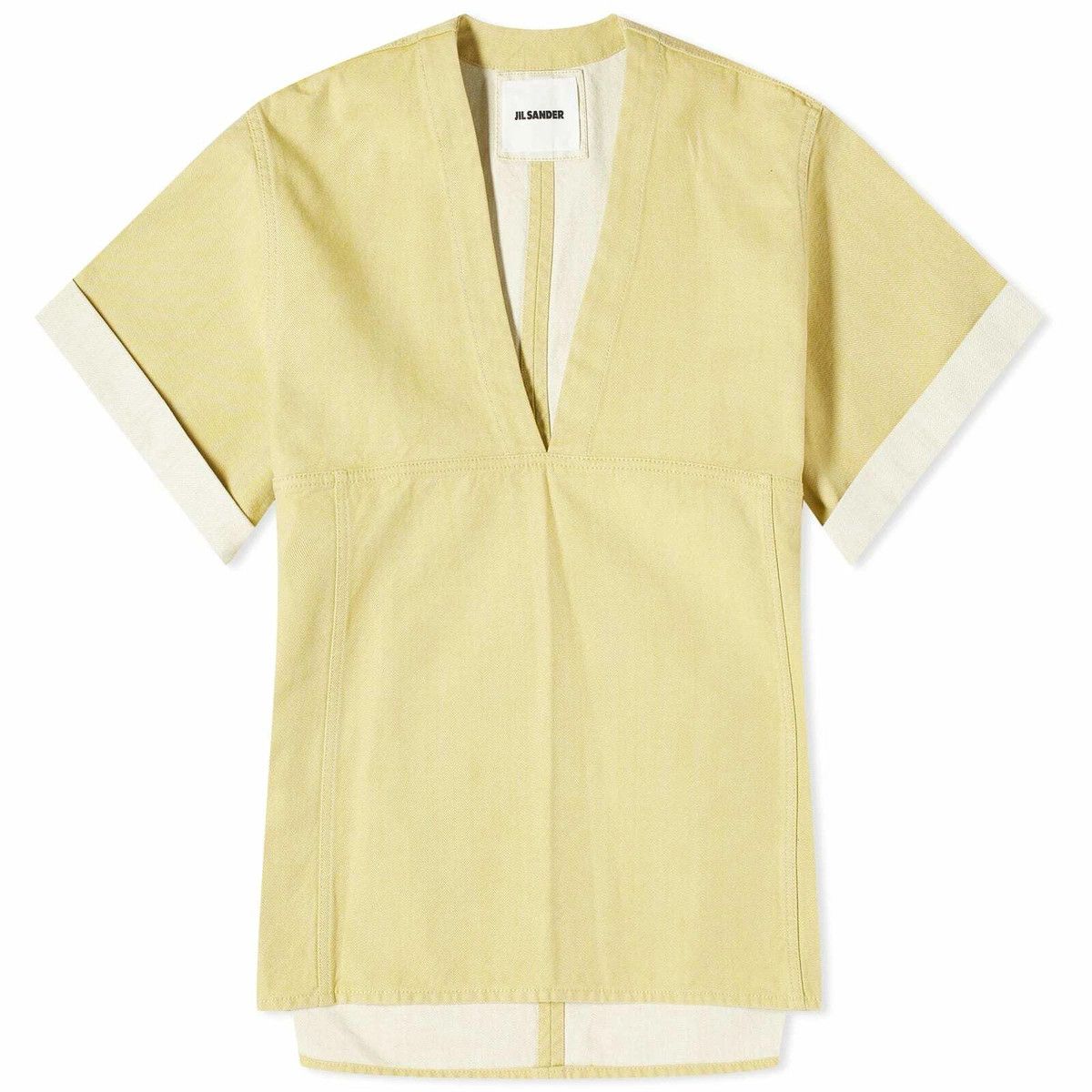 Jil Sander o1y1025 Denim Short Sleeves Shirt in Mustard Size M / US 6-8 / IT 42-44 - 1 Thumbnail