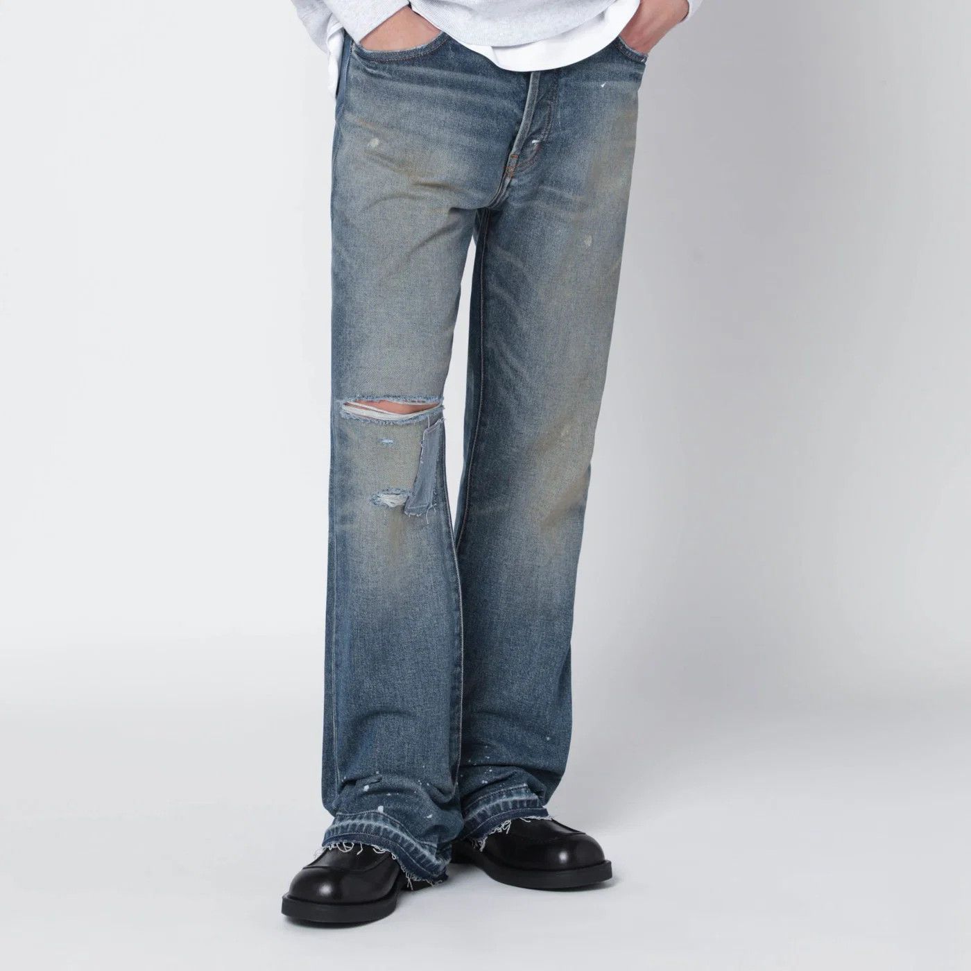Gallery Dept. o1d2blof0426 Jeans With Rips in Blue Size US 34 / EU 50 - 3 Thumbnail