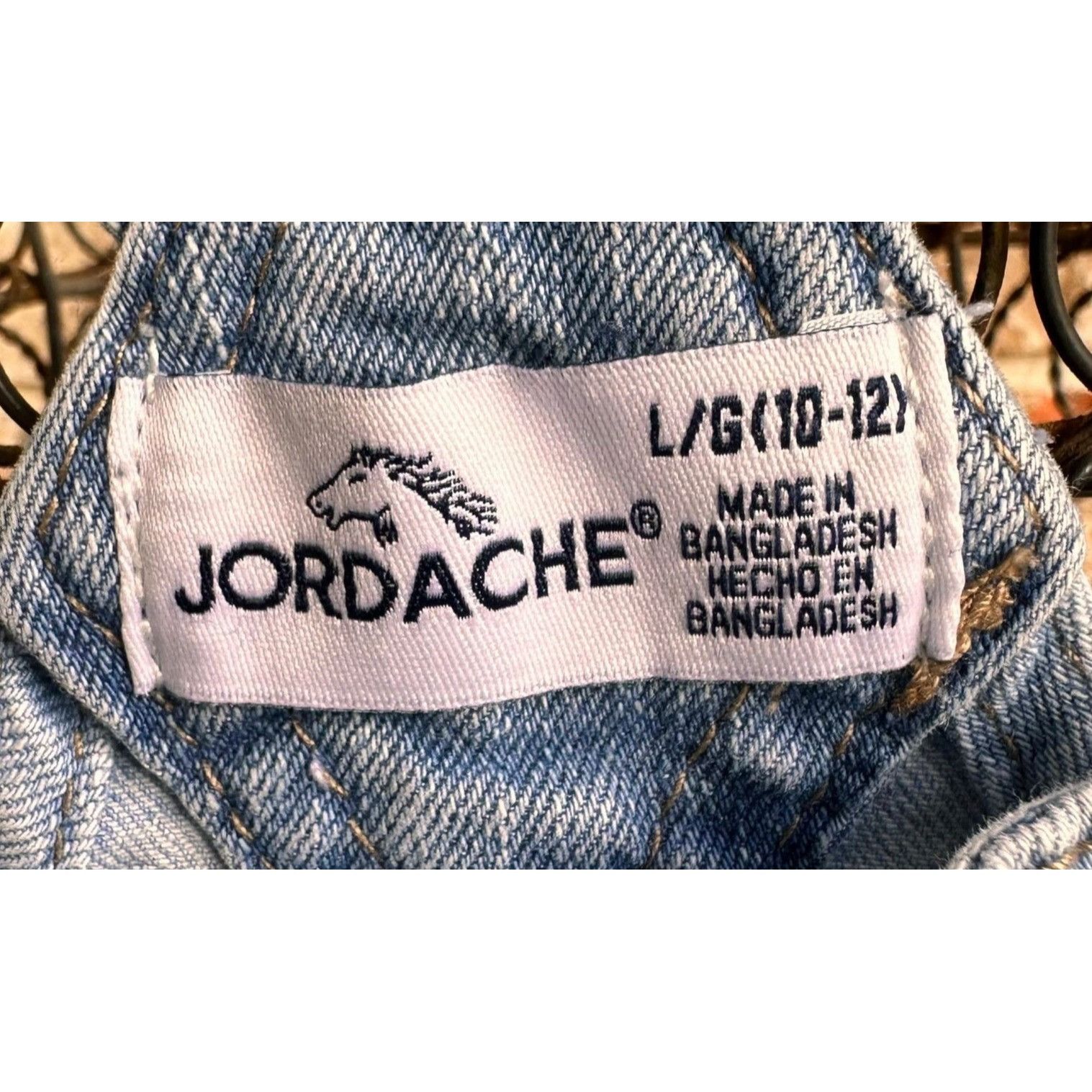 Jordache Jordache Denim Shortalls Bib Overalls Girls Large Distr Size 29" - 10 Thumbnail