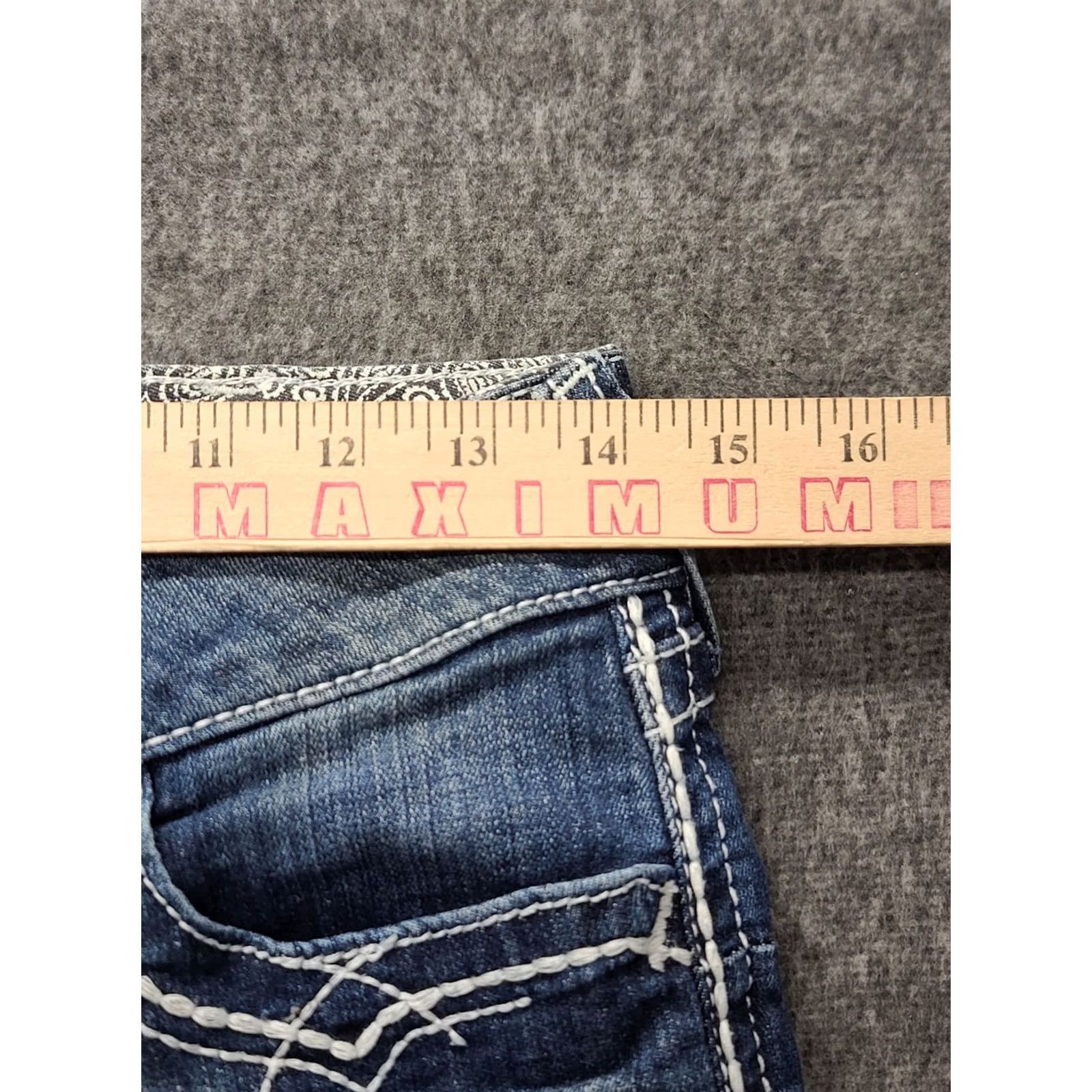 Ariat Ariat Real Denim Jeans Womens 28x32 Regular Fit Bootcut Mid Rise Distressed Denim Pants Blue Slim 5-Pocket Cowboy Horse Southwestern Mens Girls Size 28" / US 6 / IT 42 - 3 Thumbnail