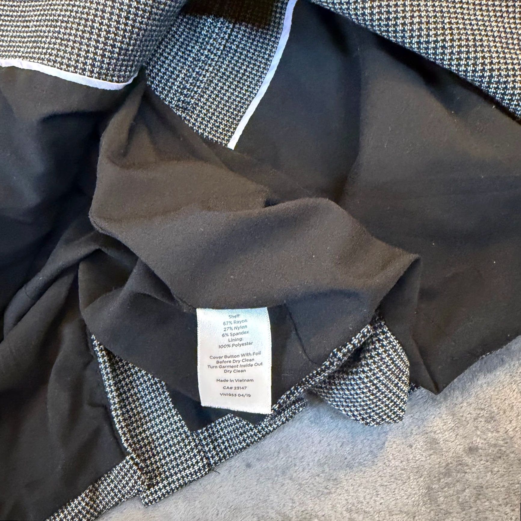 Talbots Talbots Black White Houndstooth Italian Knit Single Button Blazer Womens Size 6 Size M / US 6-8 / IT 42-44 - 5 Thumbnail