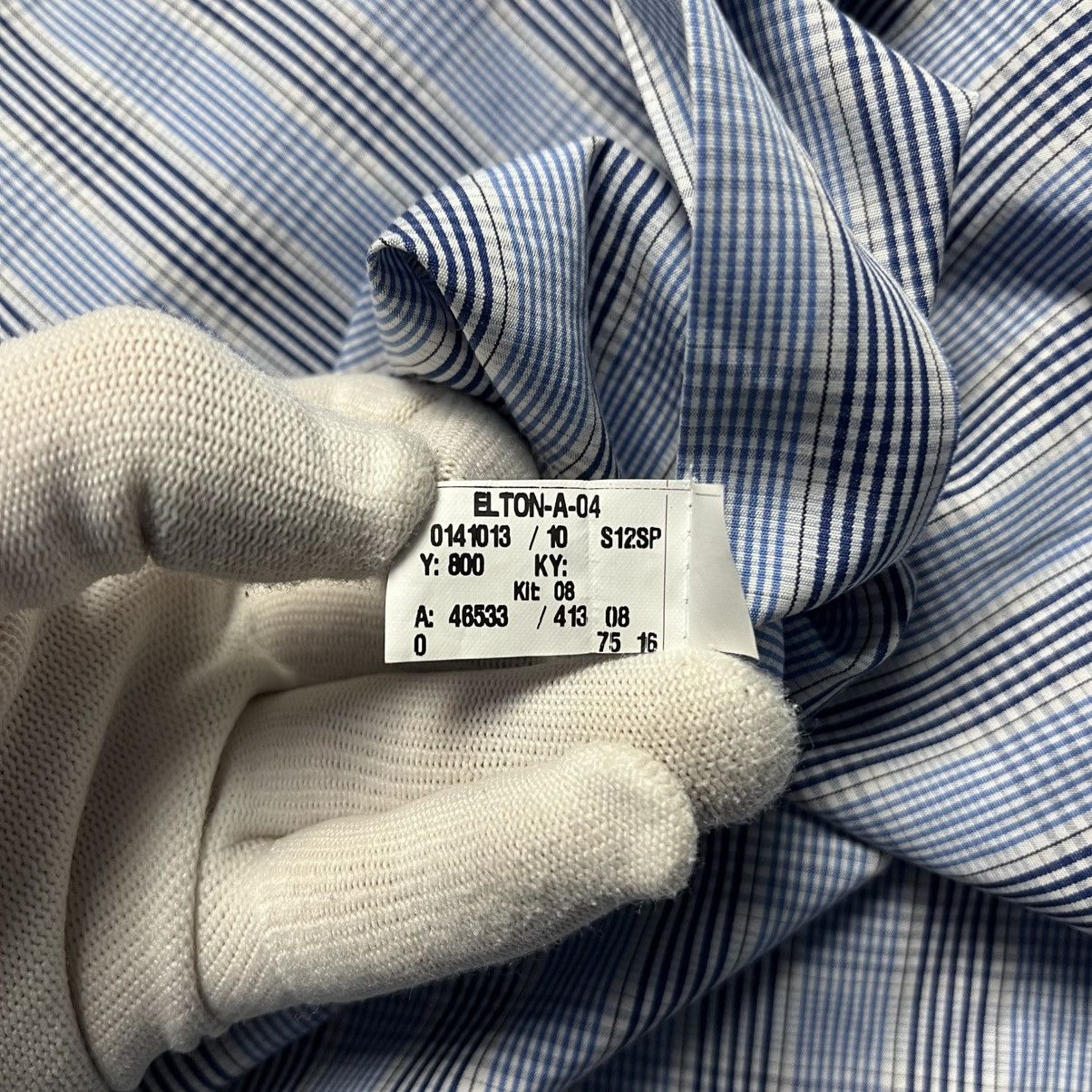 Designer × Hugo Boss Hugo Boss Checkered Shirt Long Sleeve Button Up Luxury Size US XL / EU 56 / 4 - 11 Thumbnail