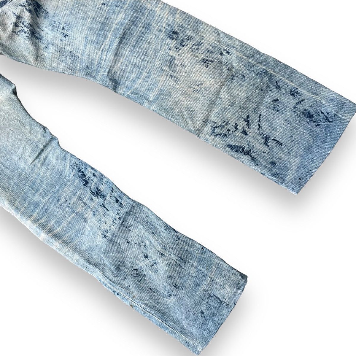 Diesel DIESEL COW LEATHER ACID WASH DISTRESSED DENIM PANTS Size US 30 / EU 46 - 8 Thumbnail