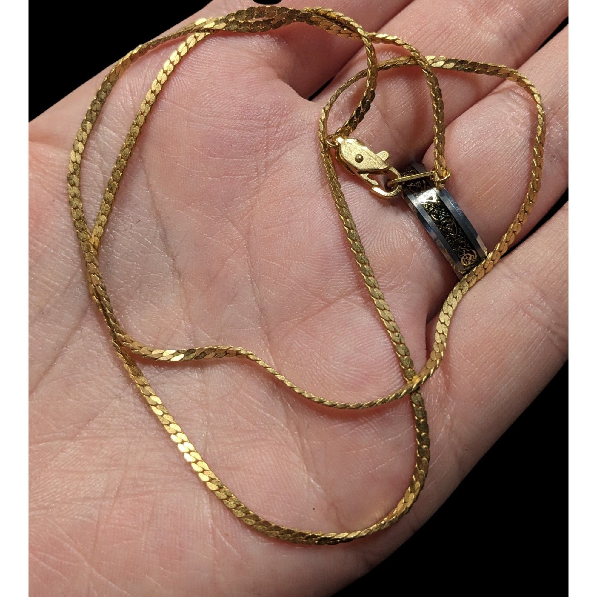 Other Elegant Classic Gold Tone Herringbone Chain Necklace Size ONE SIZE - 5 Thumbnail