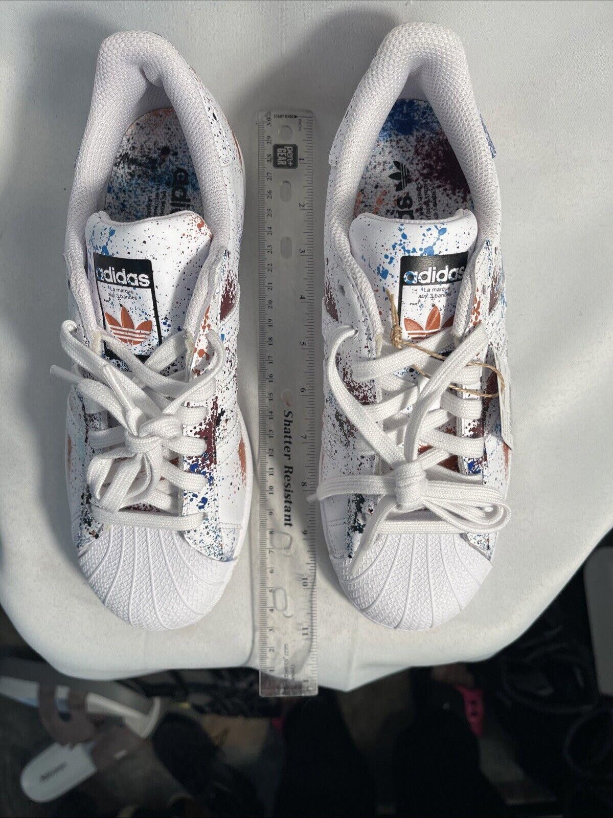 Adidas NWT ADIDAS ORIGINALS SUPERSTAR PAINT SPLATTER" SZ 7 Size US 7 / EU 40 - 7 Thumbnail