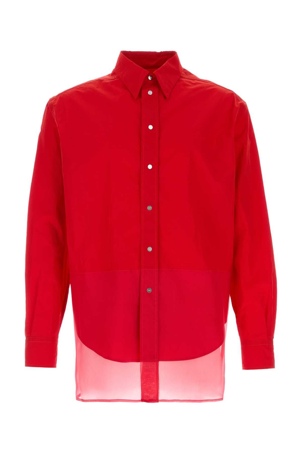 Fendi Red Nylon Shirt Size US S / EU 44-46 / 1 - 1 Thumbnail