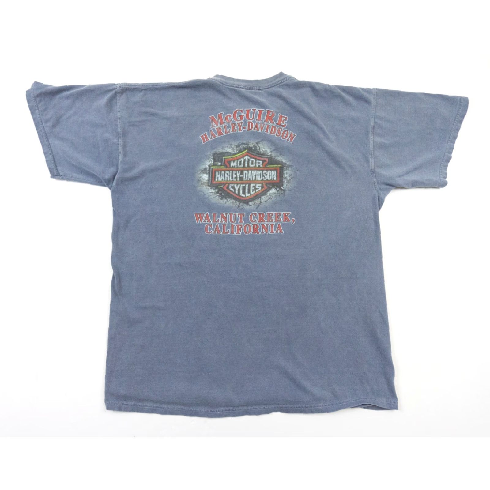 Harley Davidson Harley-Davidson Motorcycle Shirt Men's XL Blue Short Sleeve Graphic Tee Biker Size US XL / EU 56 / 4 - 4 Thumbnail
