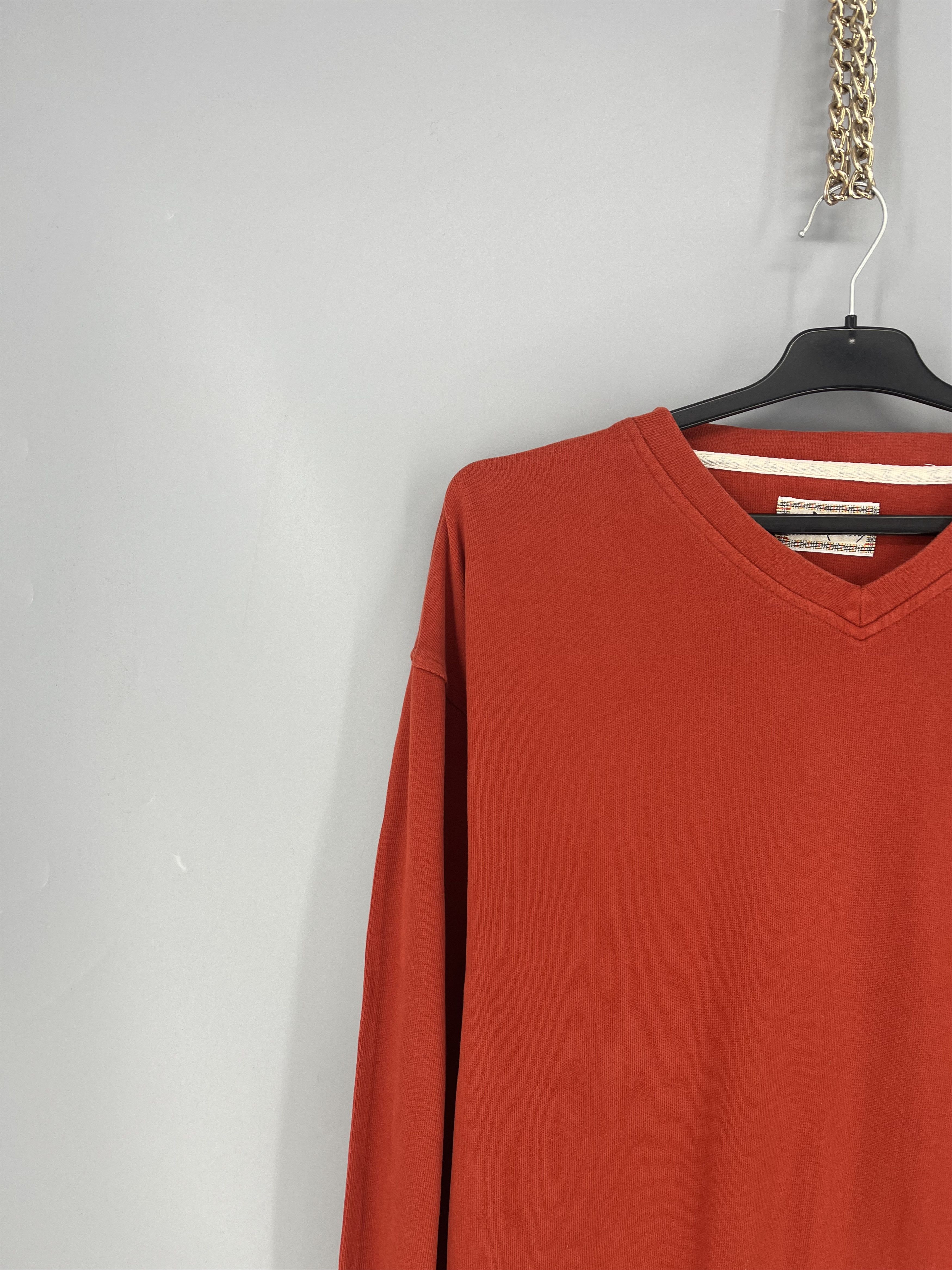 Burberry Large orange Thomas Burberry v neck jumper Size US XL / EU 56 / 4 - 4 Thumbnail