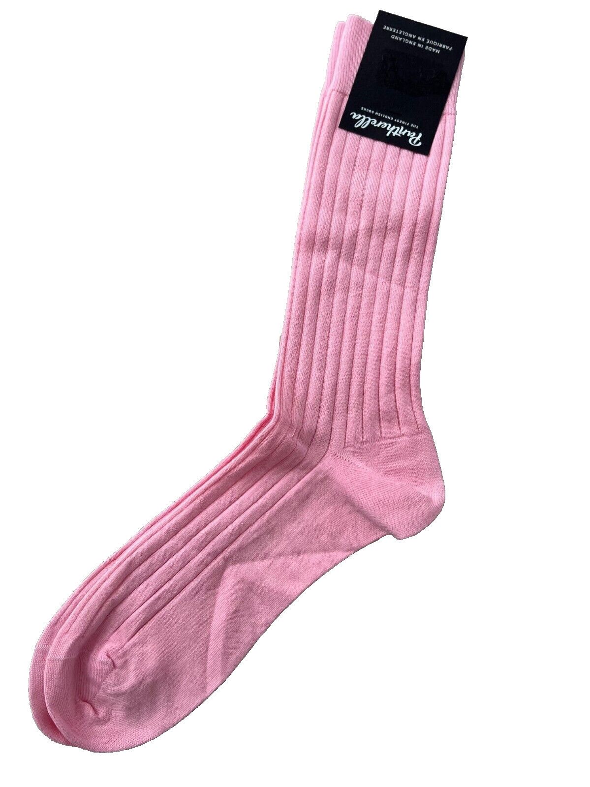 Pantherella Pantherella Cotton Blend Rib Socks Pink ( M ) Size ONE SIZE - 1 Thumbnail