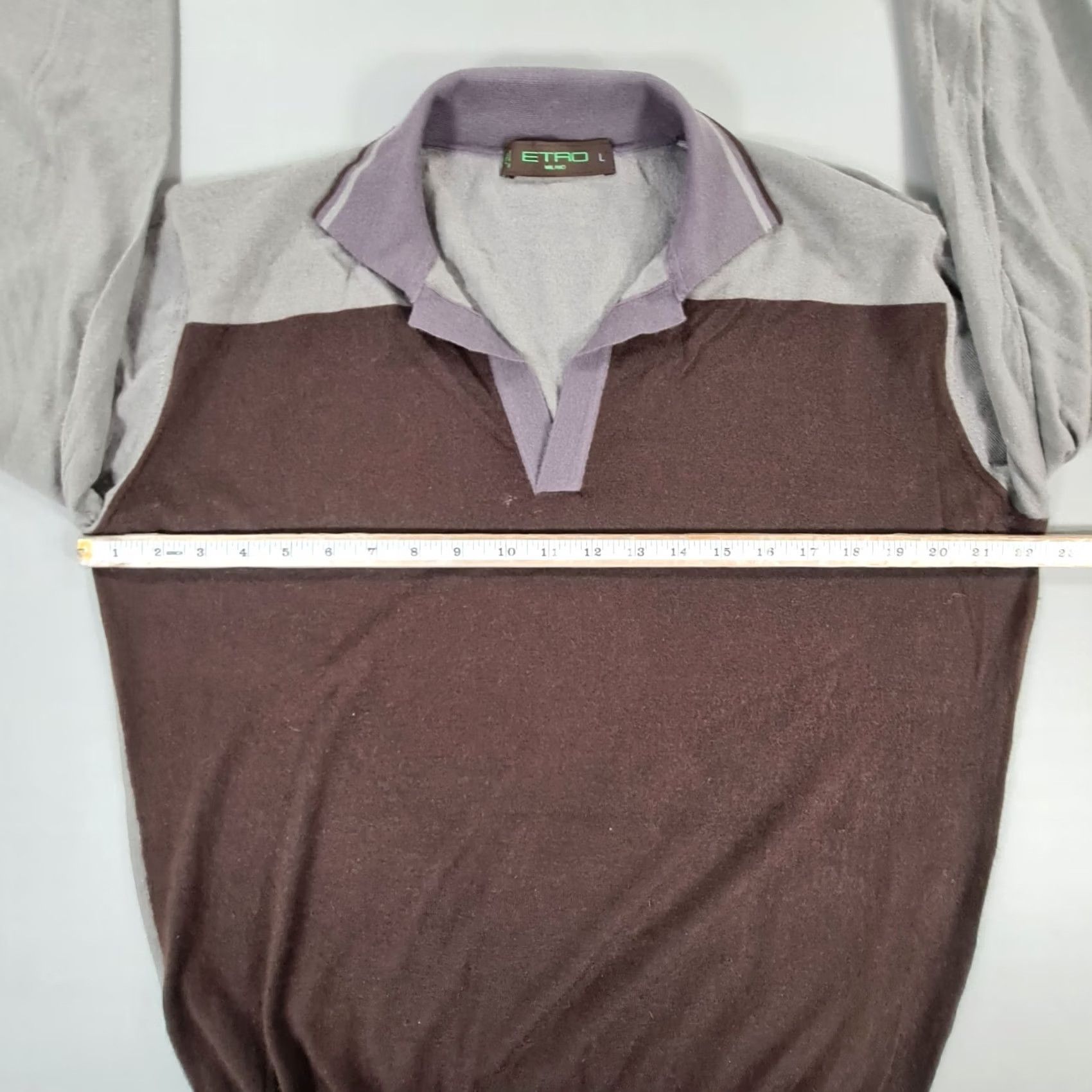 Etro ETRO Jumper Brown Large 100% Cashmere Tight-Knit Collared Pullover Long Sleeve Mens Size US L / EU 52-54 / 3 - 5 Thumbnail