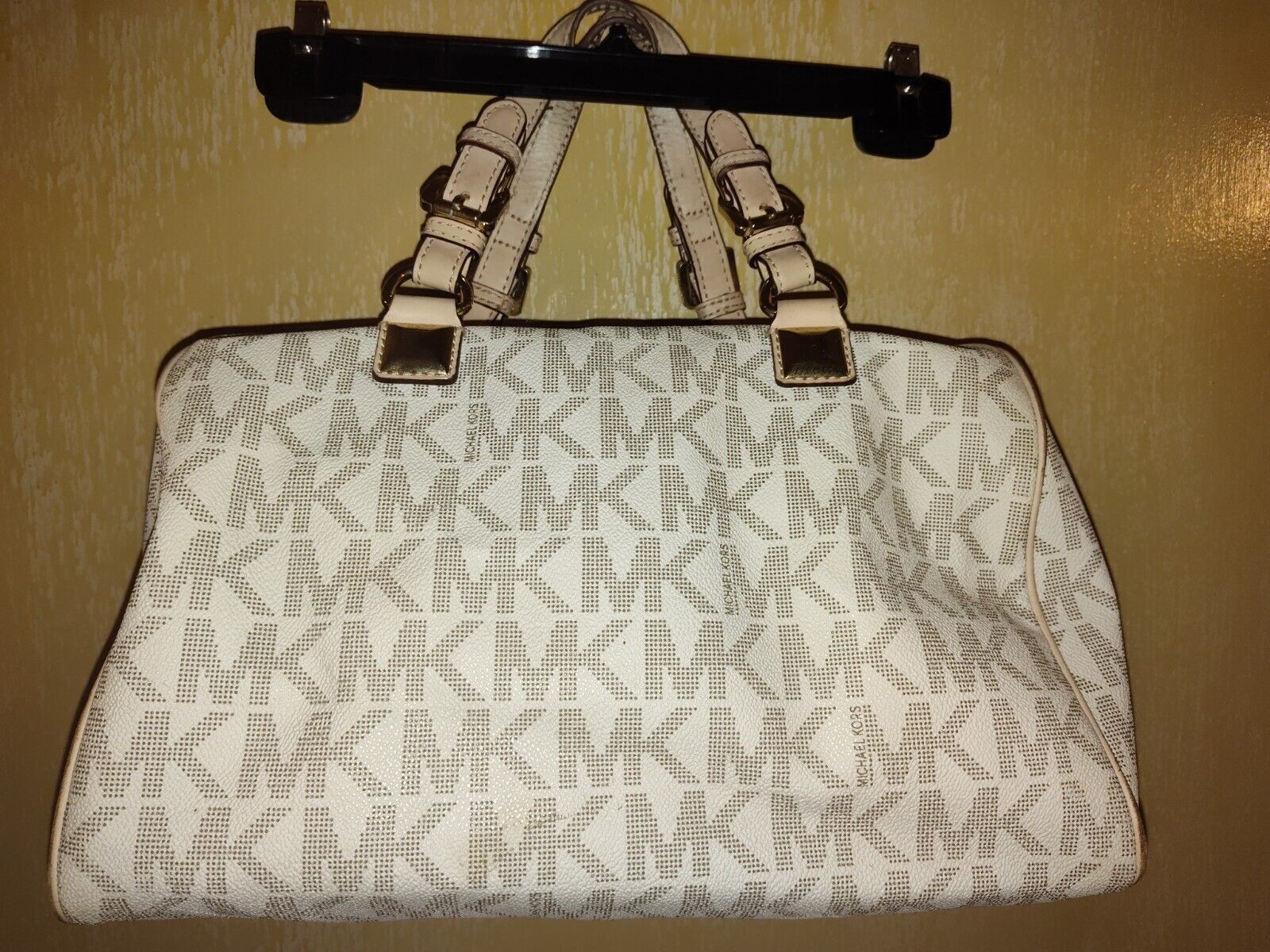 Michael Kors MICHAEL KORS GRAYSON SATCHEL - large vanilla logo bag Size ONE SIZE - 7 Thumbnail